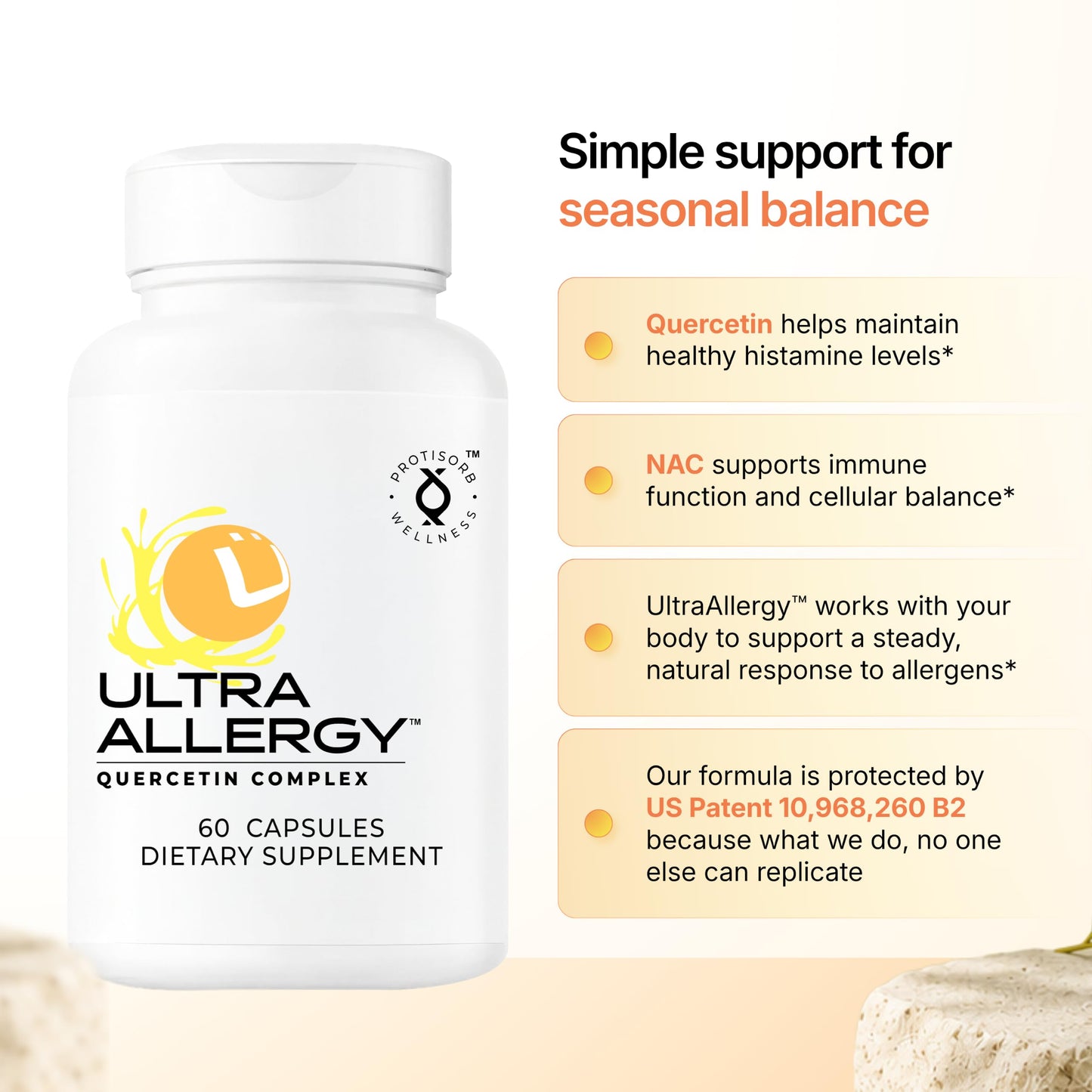 UltraCur UltraAllergy Quercetin with NAC Supplement Capsules 60