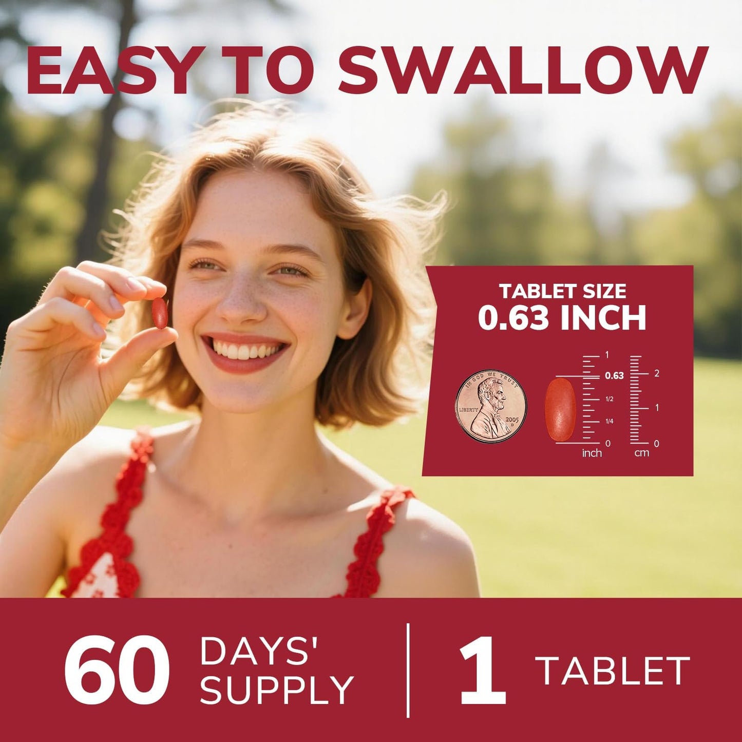 Vitalibre Iron Supplement for Women & Men 65 mg Ferrous Sulfate with Vitamin C, D3, B6, B12, Folate, Beet Root, Spinach, Pumpkin Seeds, Nettle for Red Blood Cell & Energy Production, 60 Tablets