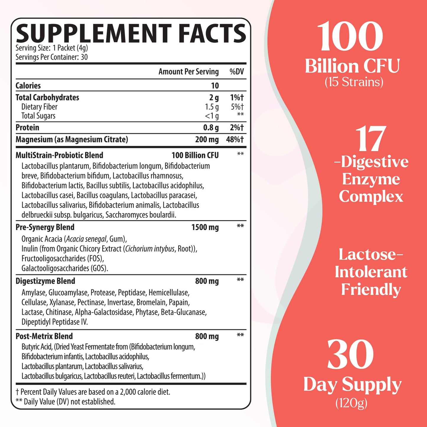 Bukouede Probiotics for Gut Health Powder 4.23 Ounce