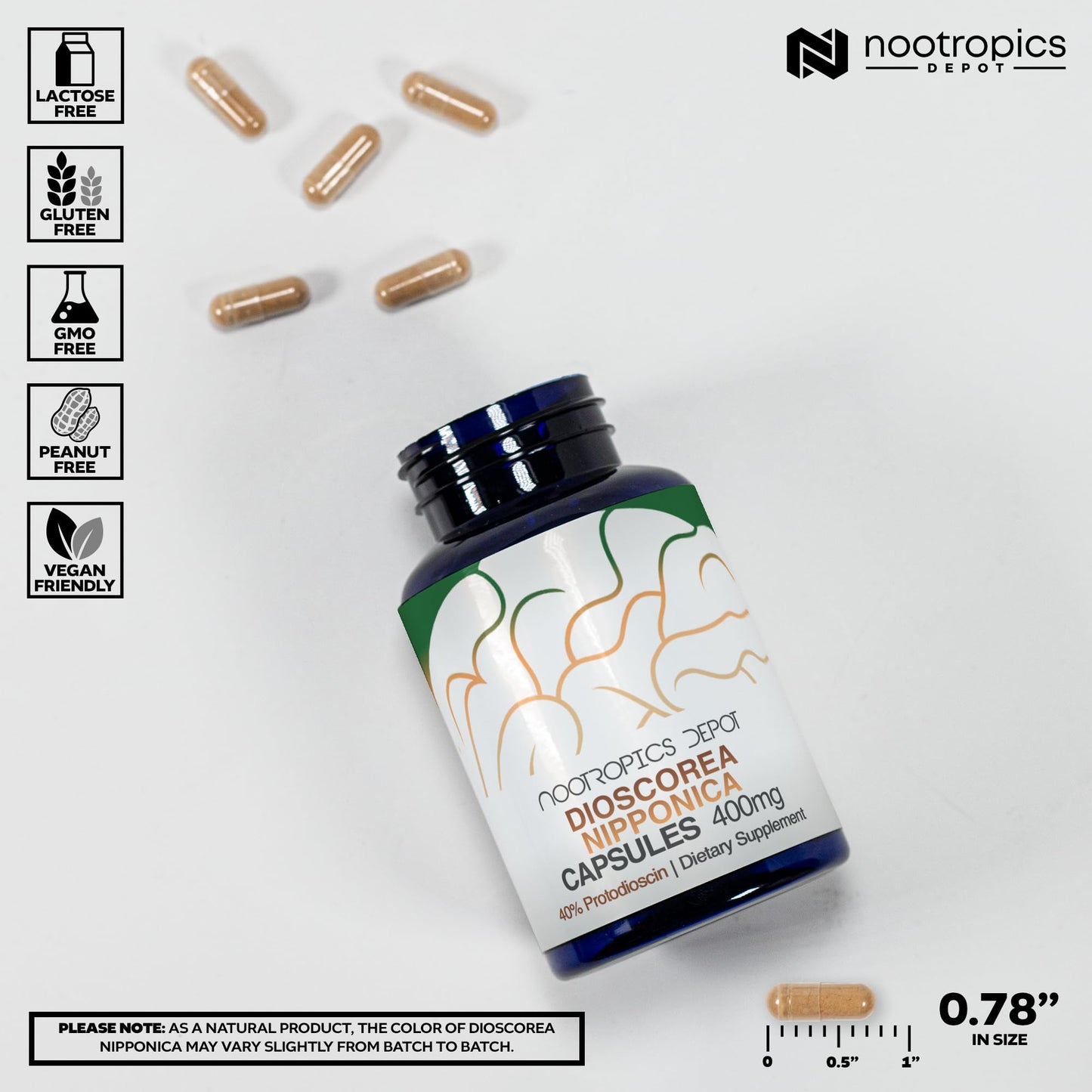 Nootropics Depot Dioscorea nipponica Capsules 180 Count
