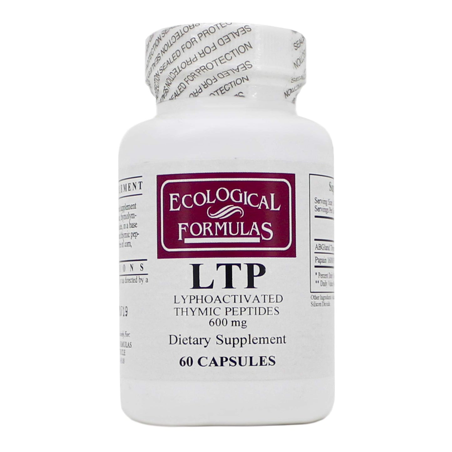 Ecological Formulas LTP Lyphoactivated Thymic Peptides 60 Capsules 3 Pack