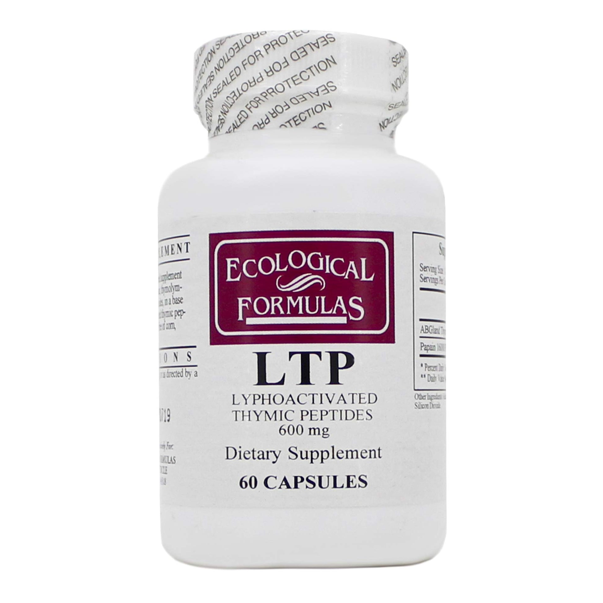 Ecological Formulas LTP Lyphoactivated Thymic Peptides 60 Capsules 3 Pack