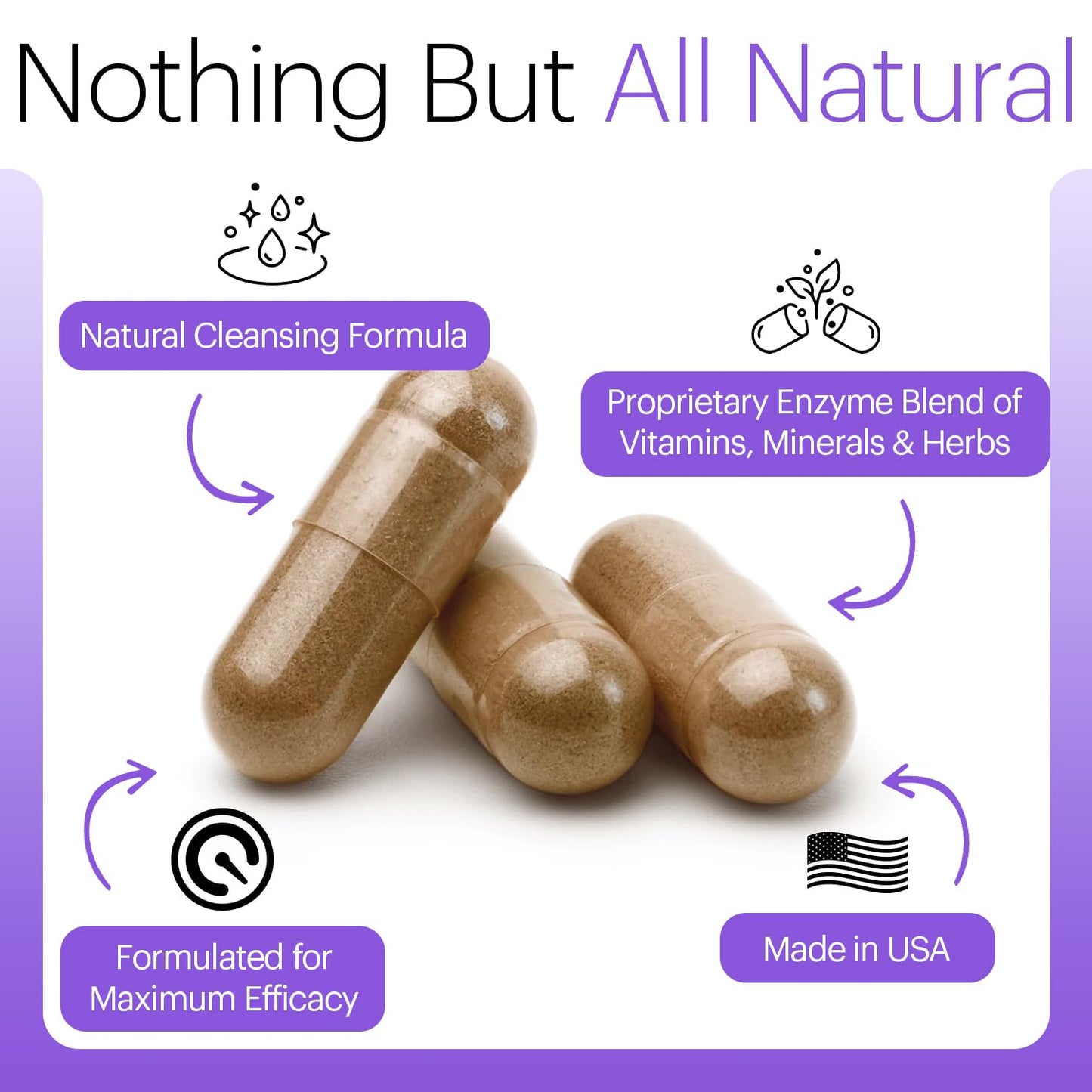Wellthy Full Body Detox and Immune Support Capsule 60 Count