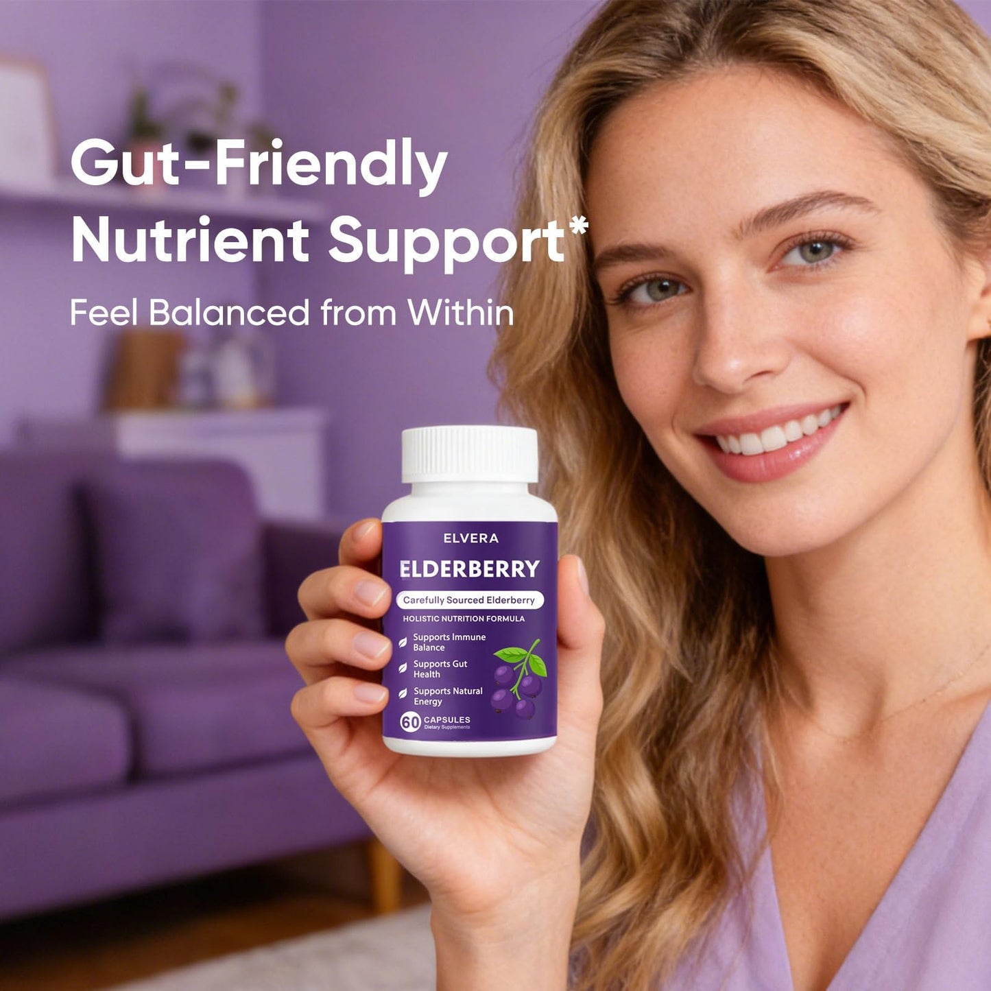 Aultink Elvera Elderberry Gut Support Complex Softgel 60 Softgels
