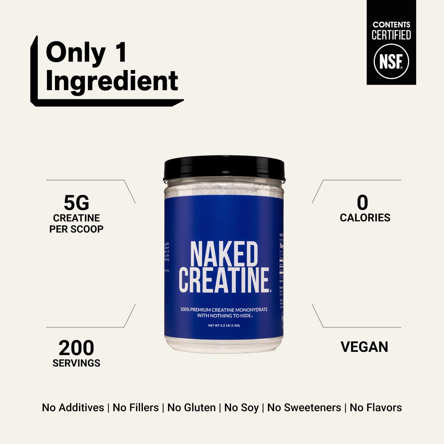 NAKED Pure Micronized Creatine Monohydrate Powder 35.2