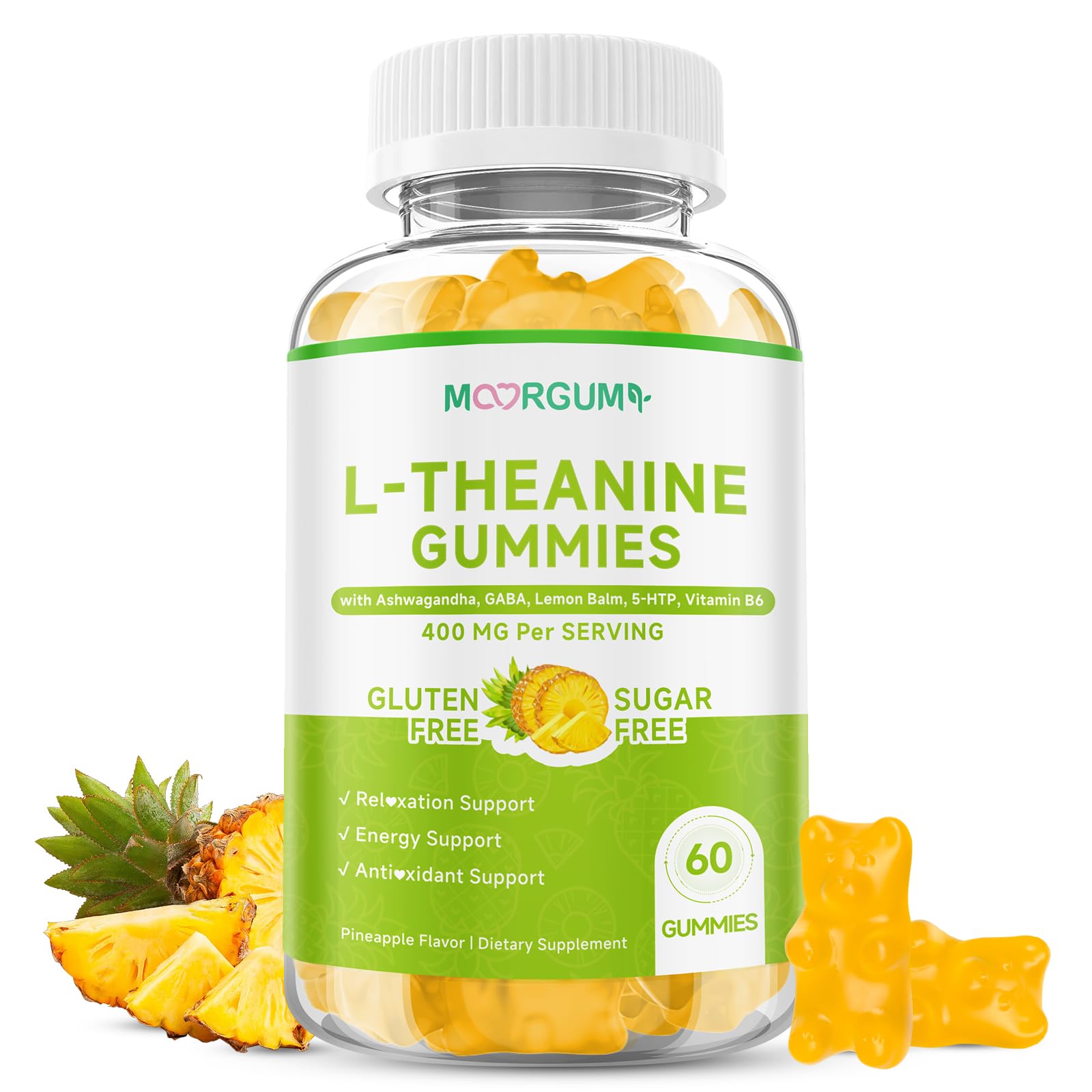 MOORGUMY L-Theanine Gummies Gummy 60 Count