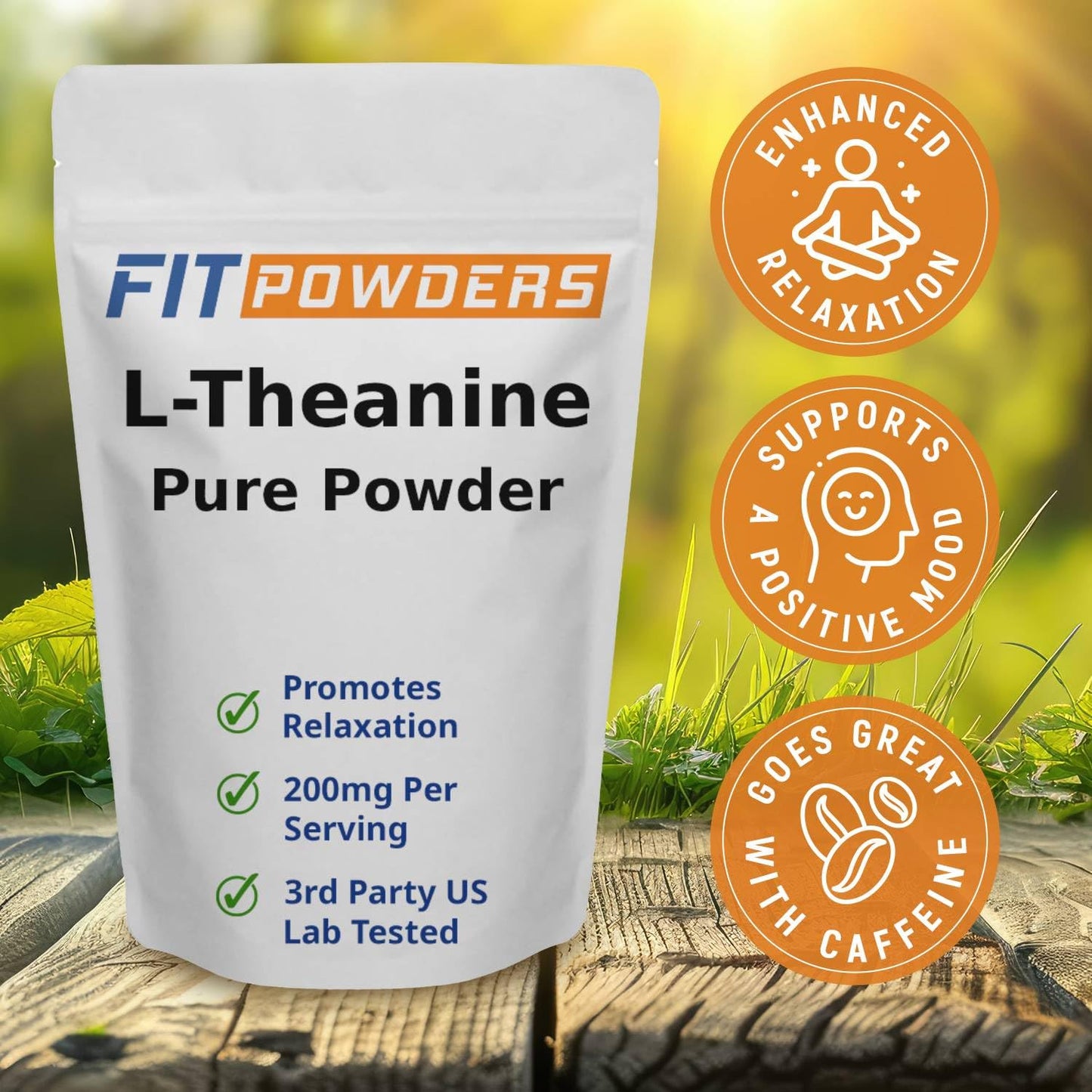 FitPowders L-Theanine Powder 3.5 oz