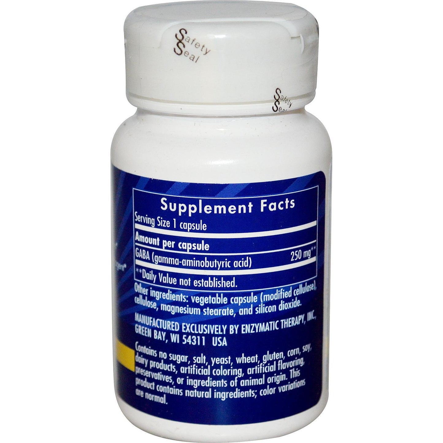 Enzymatic Therapy GABA 250 mg Capsules, 60 Count