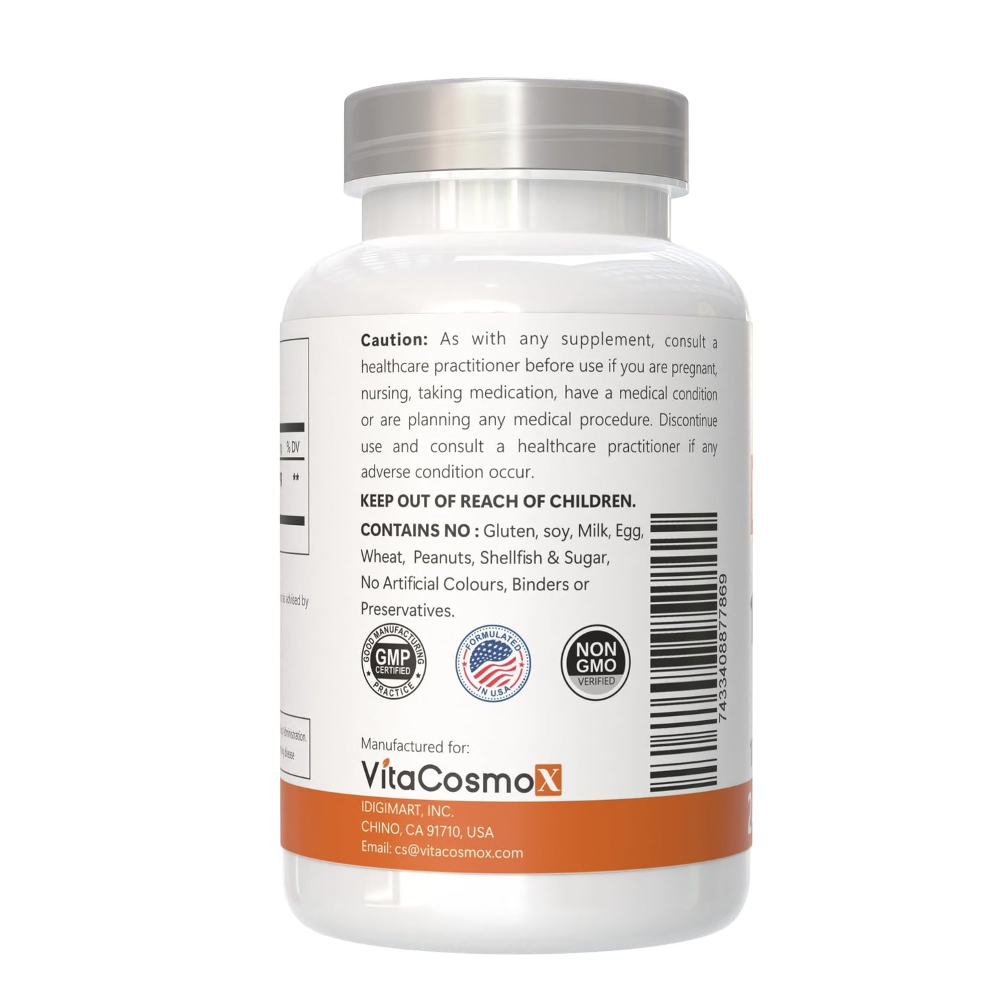 VitaCosmoX Diosmin Capsules, 720 Capsules