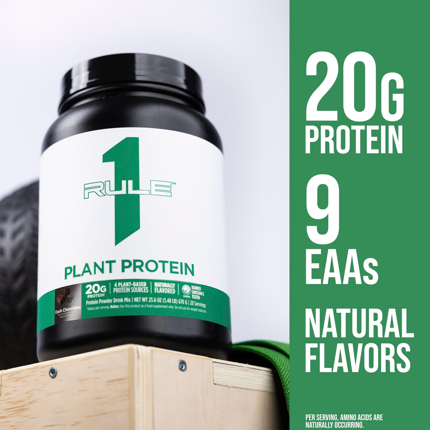 Rule 1 Proteins Plant Protein Powder, Vanilla Crème, 24 Servings