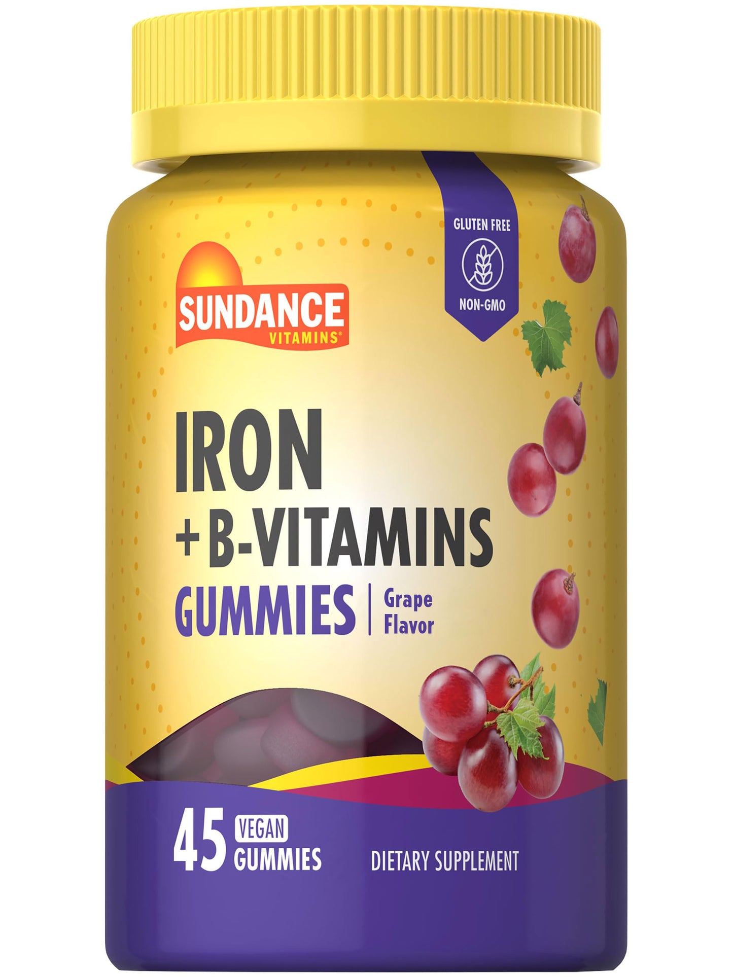 Sundance Iron Gummies with B-Vitamins, 45 Gummies