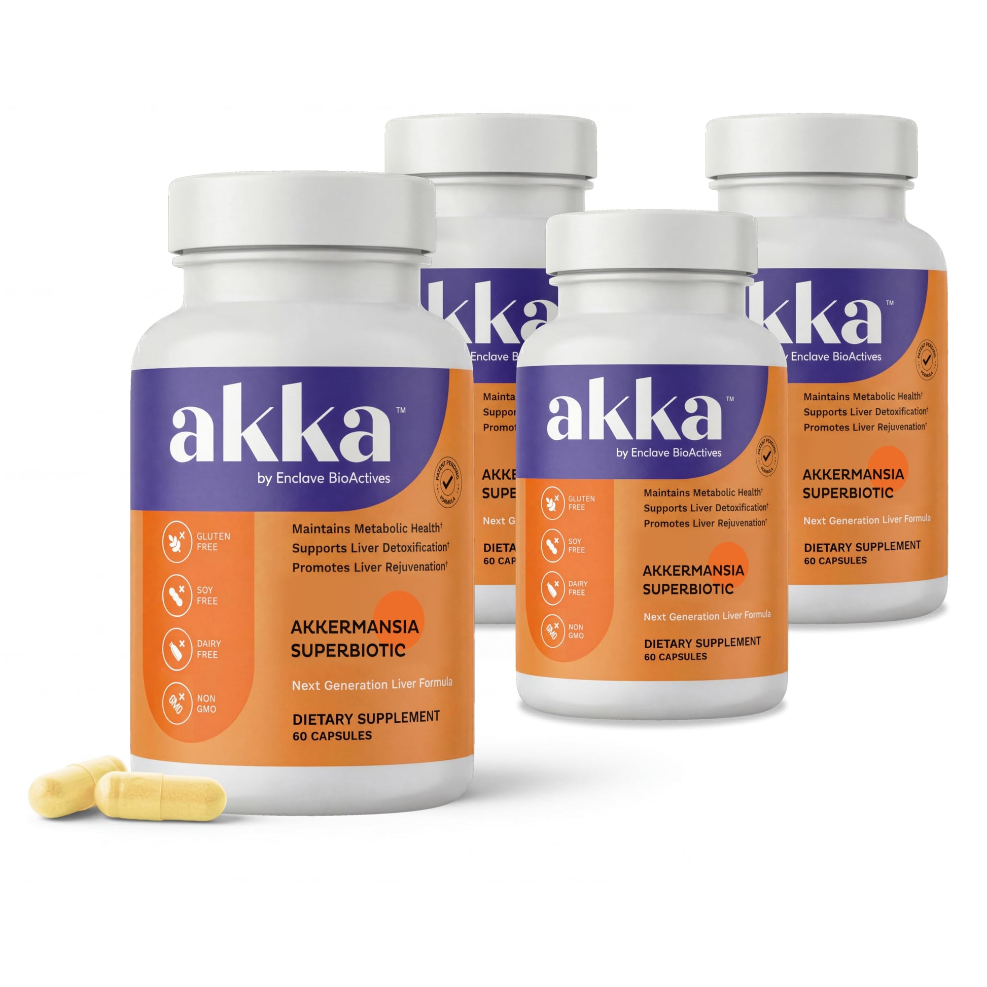 AKKA Akkermansia Probiotic Liver Cleanse Detox & Repair 240 Capsules