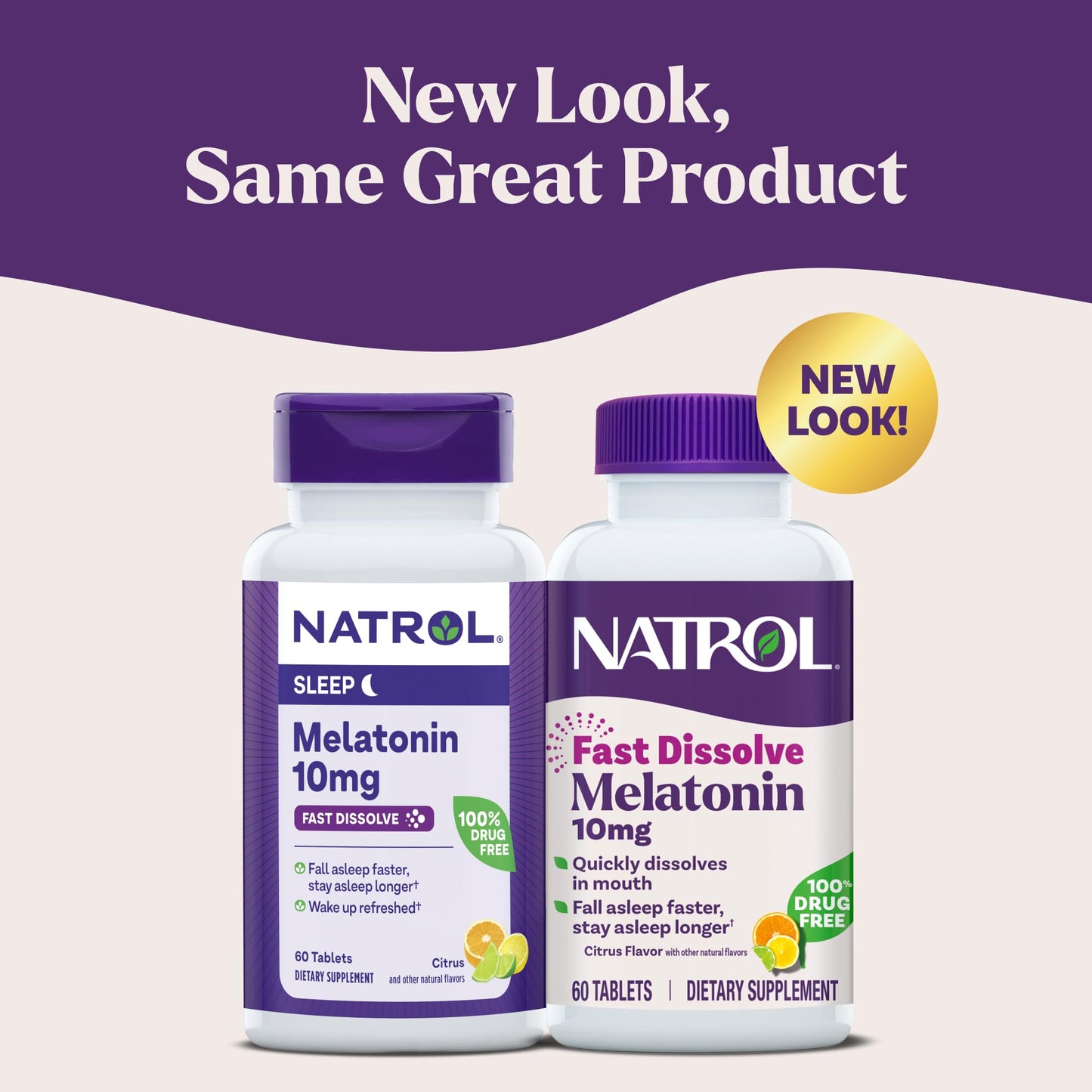 Natrol Fast Dissolve Melatonin 10 mg Tablets, 60 Count