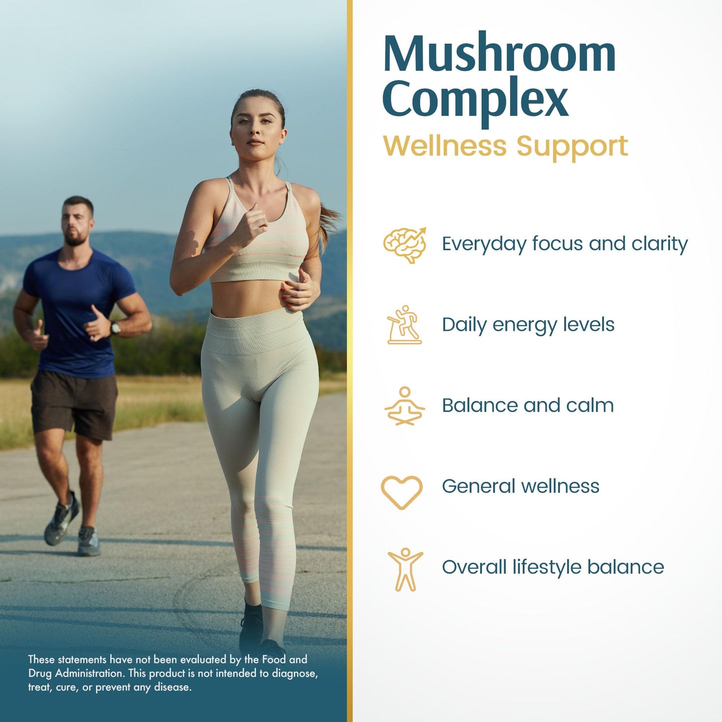 Vykee Nutrition Mushroom Complex – Lion’s Mane, Reishi & Cordyceps, 120 Capsules