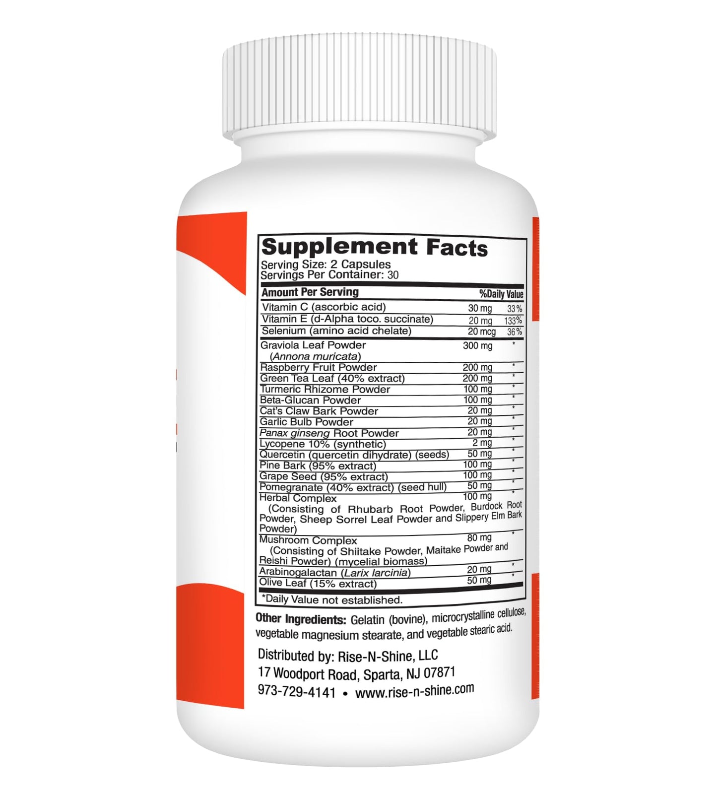 Rise-N-Shine Immune Support Supplement 60 Capsules