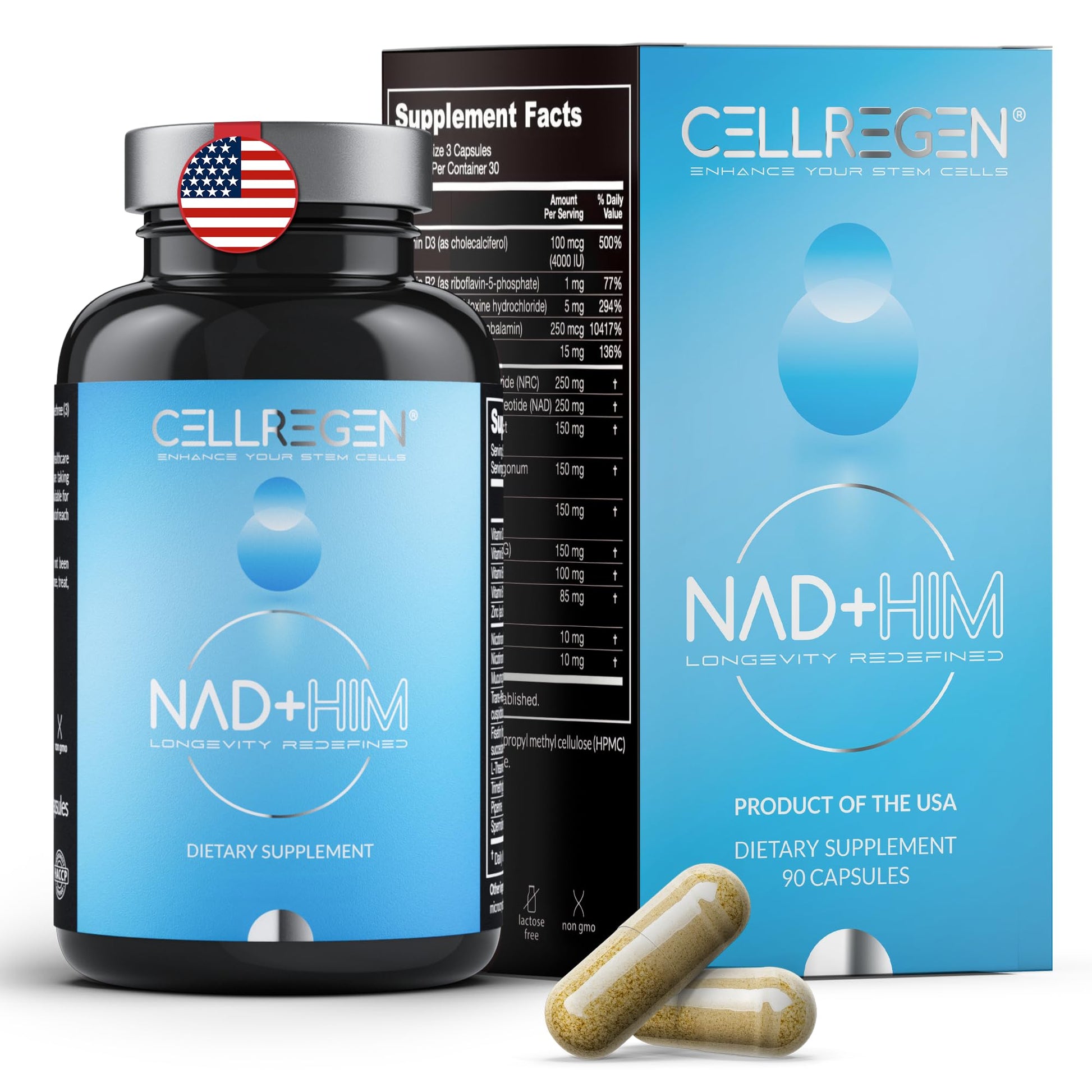Cellregen Nicotinamide Riboside Wellness Formula Capsule, 90 Count
