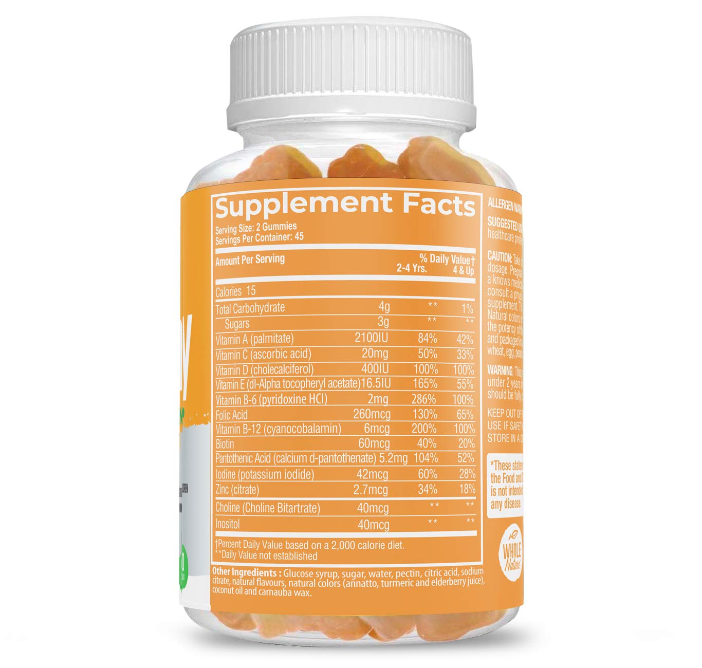 Whole Nature Kids Gummy Multivitamin Complete Daily Essentials 90 Gummies