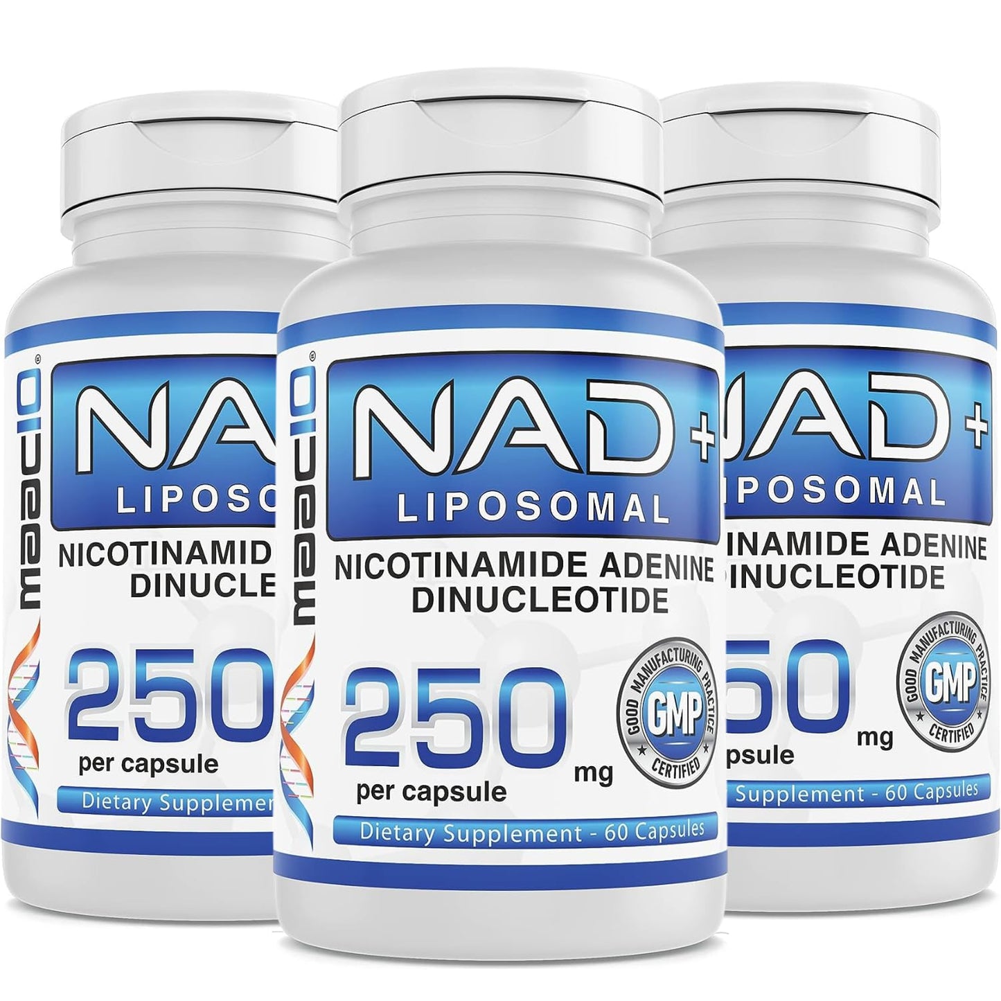 MAAC10 Liposomal NAD+ 500mg Supplement Capsule 180 Capsules