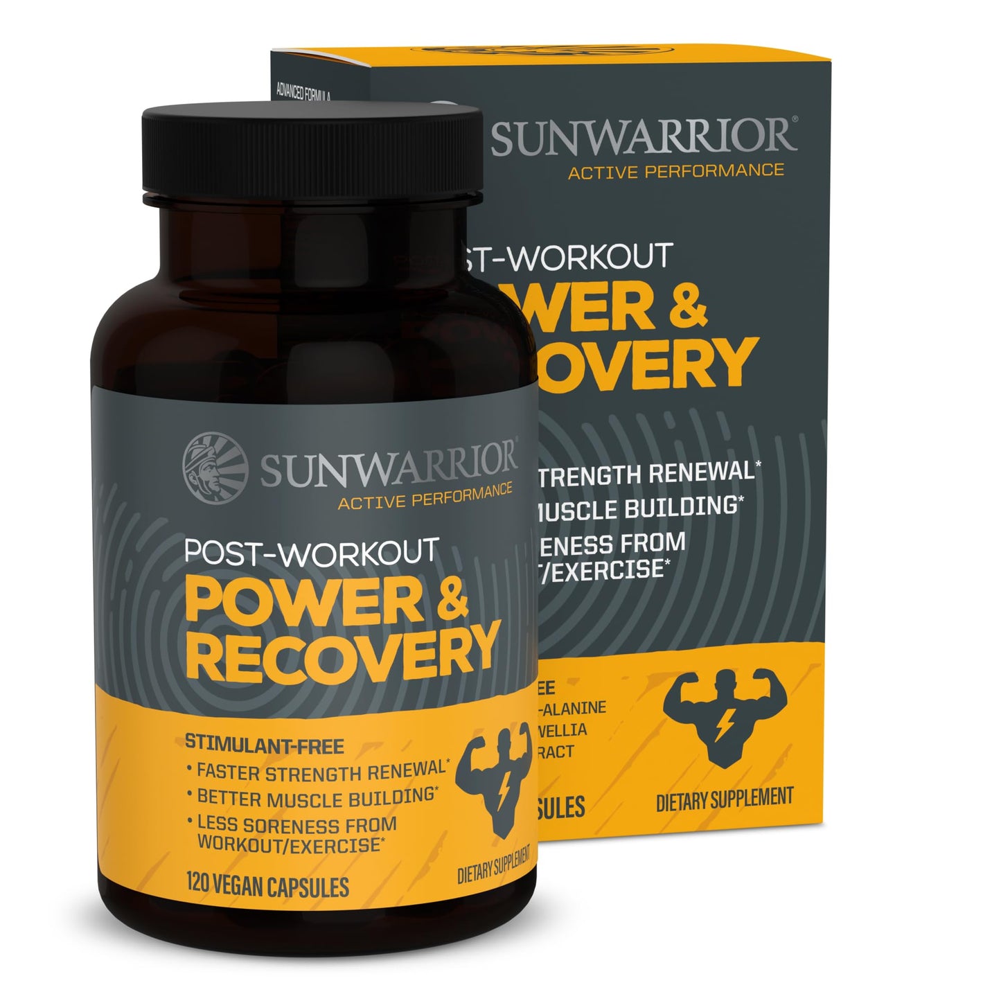 Sunwarrior Active Post Workout Power & Recovery Capsules 120 Count