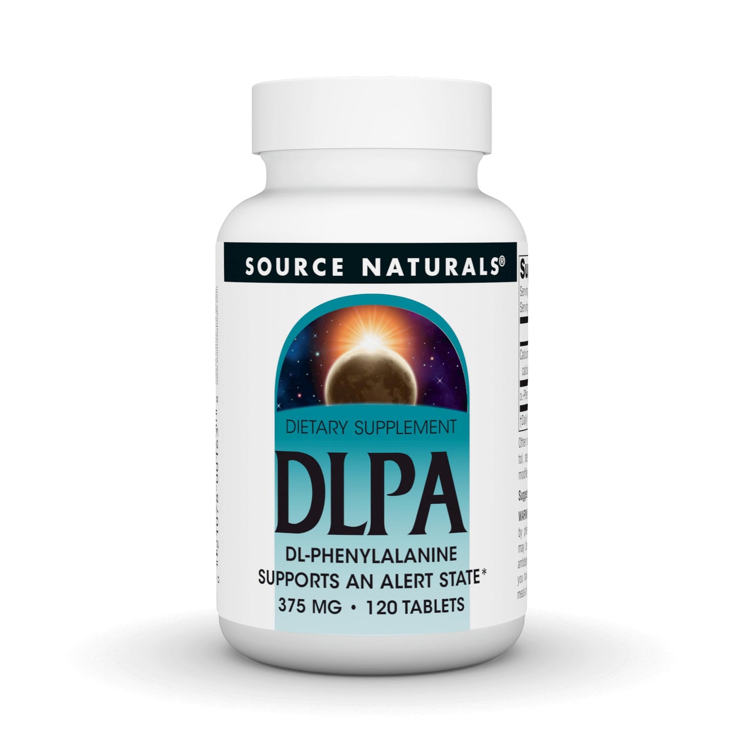 Source Naturals DLPA DL-Phenylalanine 375mg, 120 Tablets