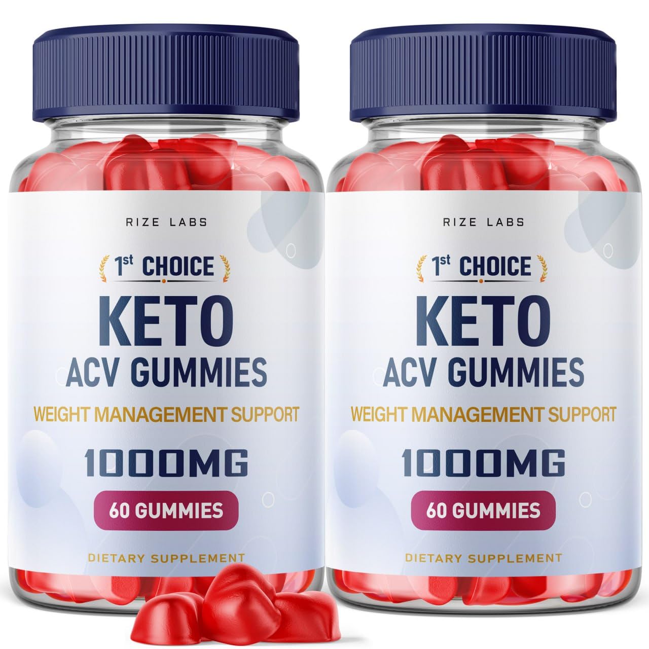 Rize Labs 1st Choice Keto Gummies with Apple Cider Vinegar, 60 Gummies