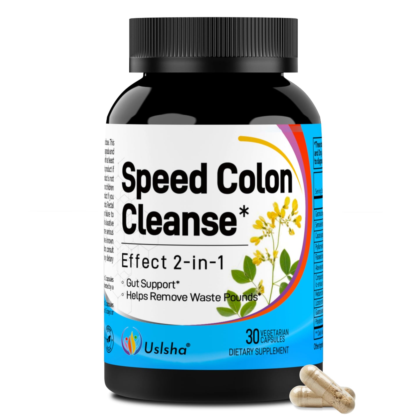 Uslsha Speed Colon Cleanse Capsules 30 Count