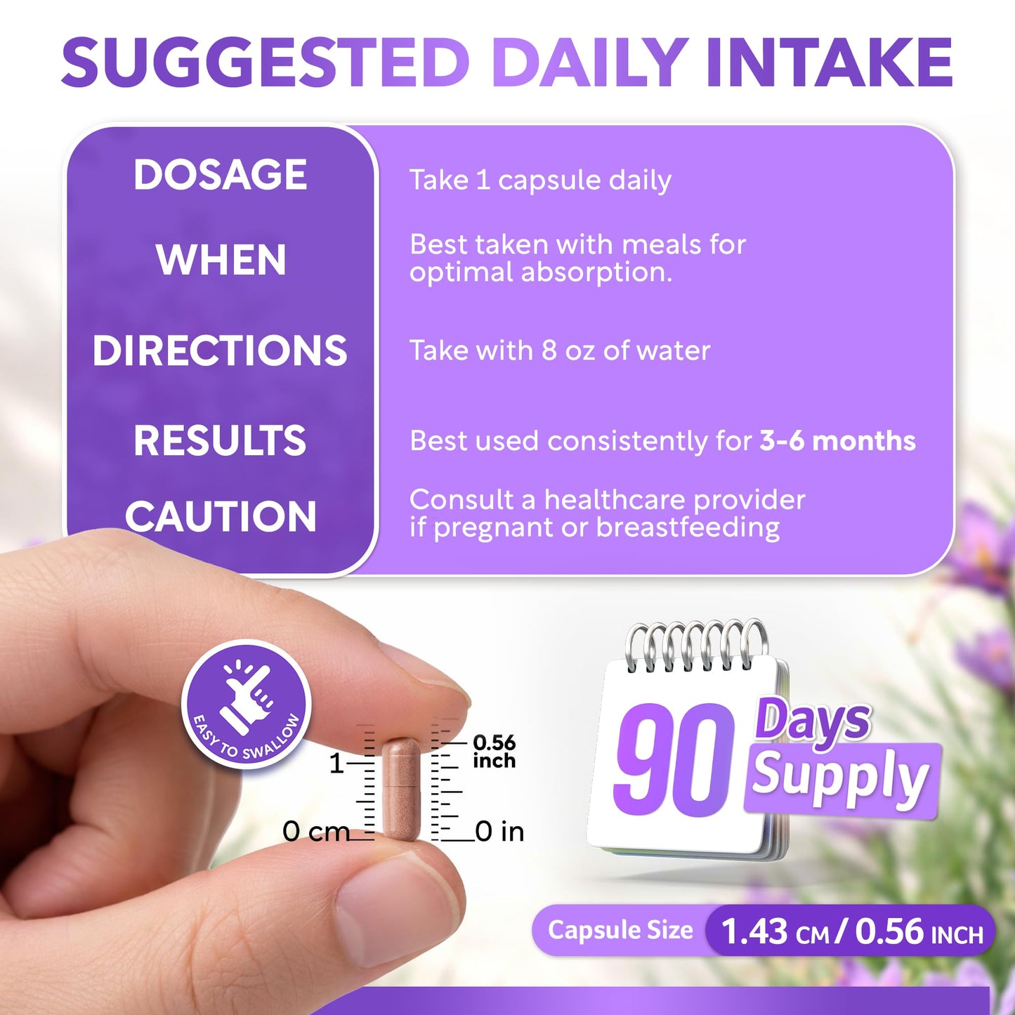 Dalnara Saffron Supplements for Women 88.5mg Capsule, 90 Count