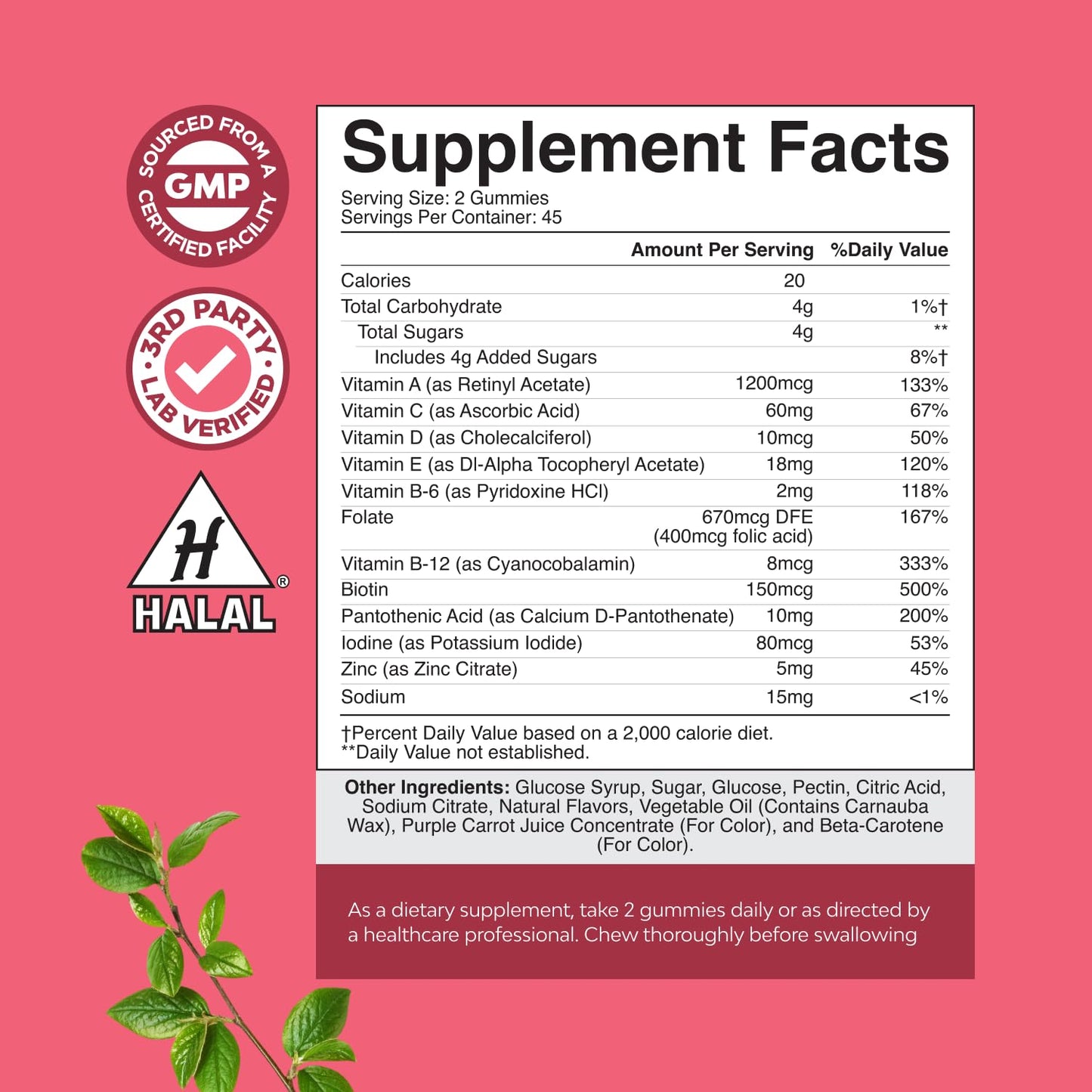 Natures Craft Delicious Daily Multivitamin for Women Gummies 90 Count