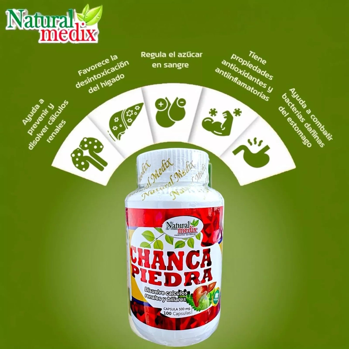 Natural medix Chanca Piedra Premium Capsule, 1 Count