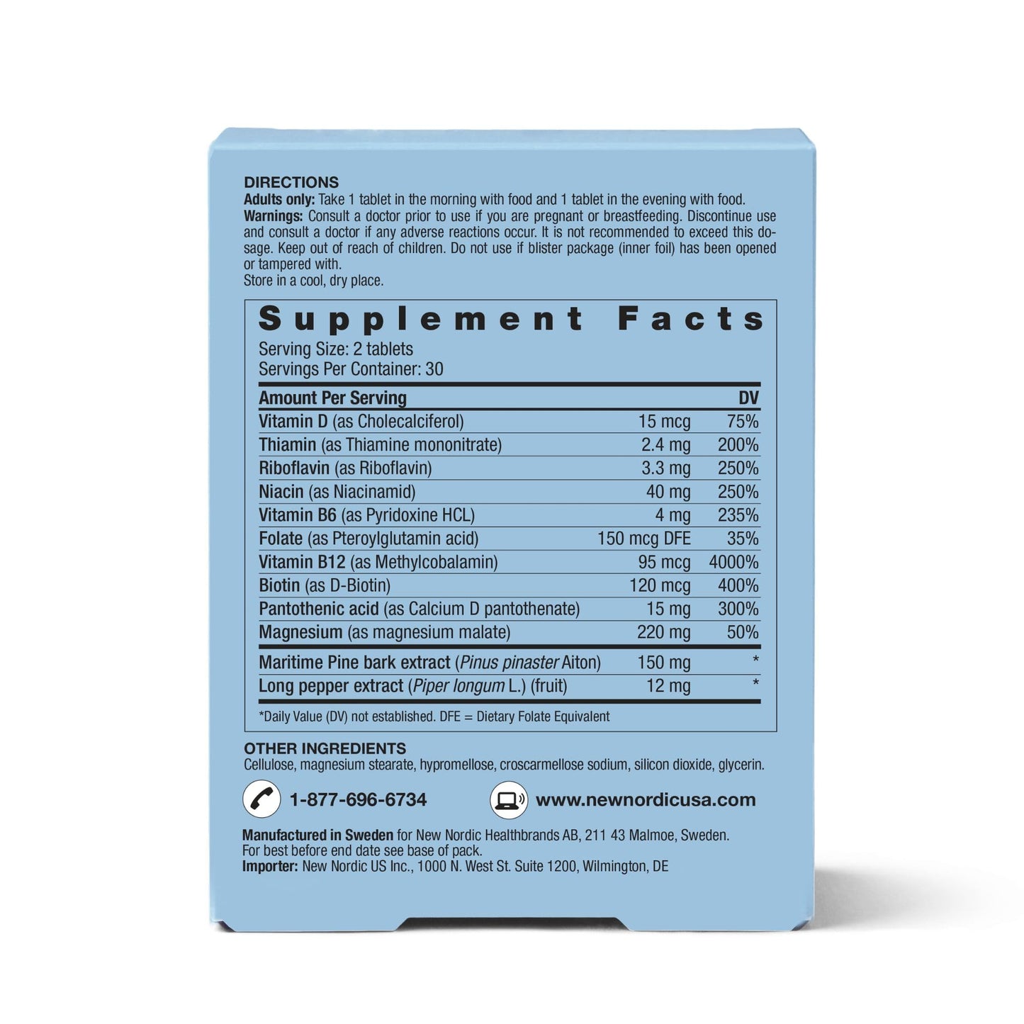 New Nordic Magic Magnesium Malate 800 mg Maximum Absorption Capsules, 60 Capsules