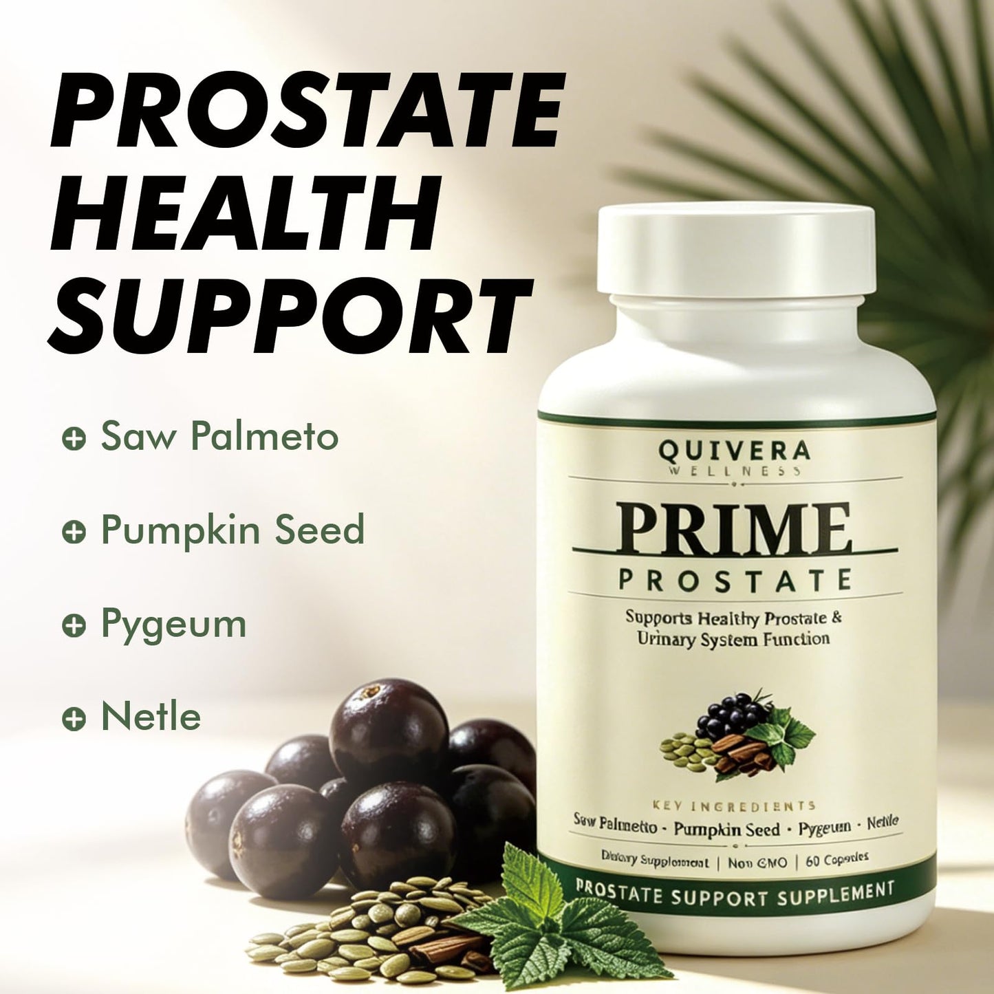 SOOTHIVA Prostate Quivera Wellness Support Supplement for Men Prostate and Bladder Support Capsules, 60 Capsules