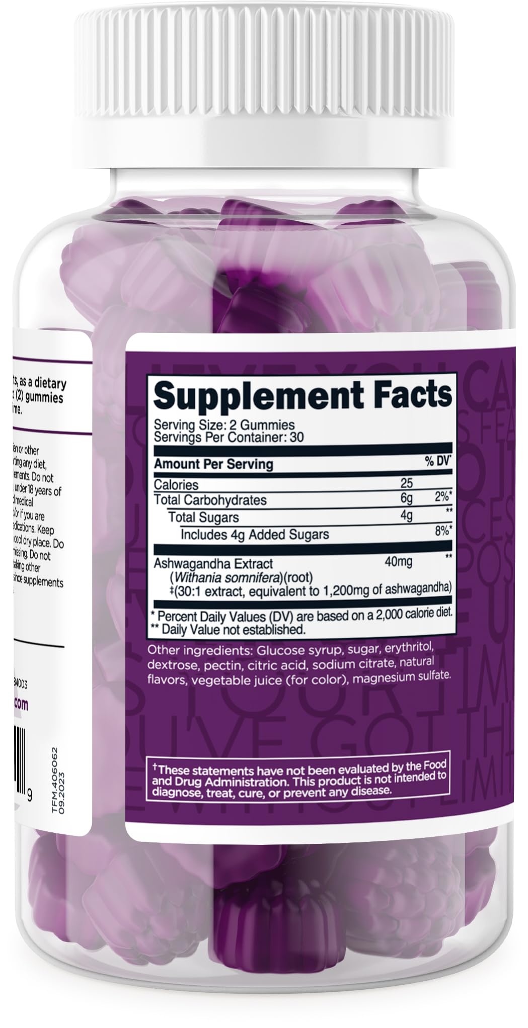 TransformHQ Ashwagandha (Mixed Berry) Gummies, 60 Count