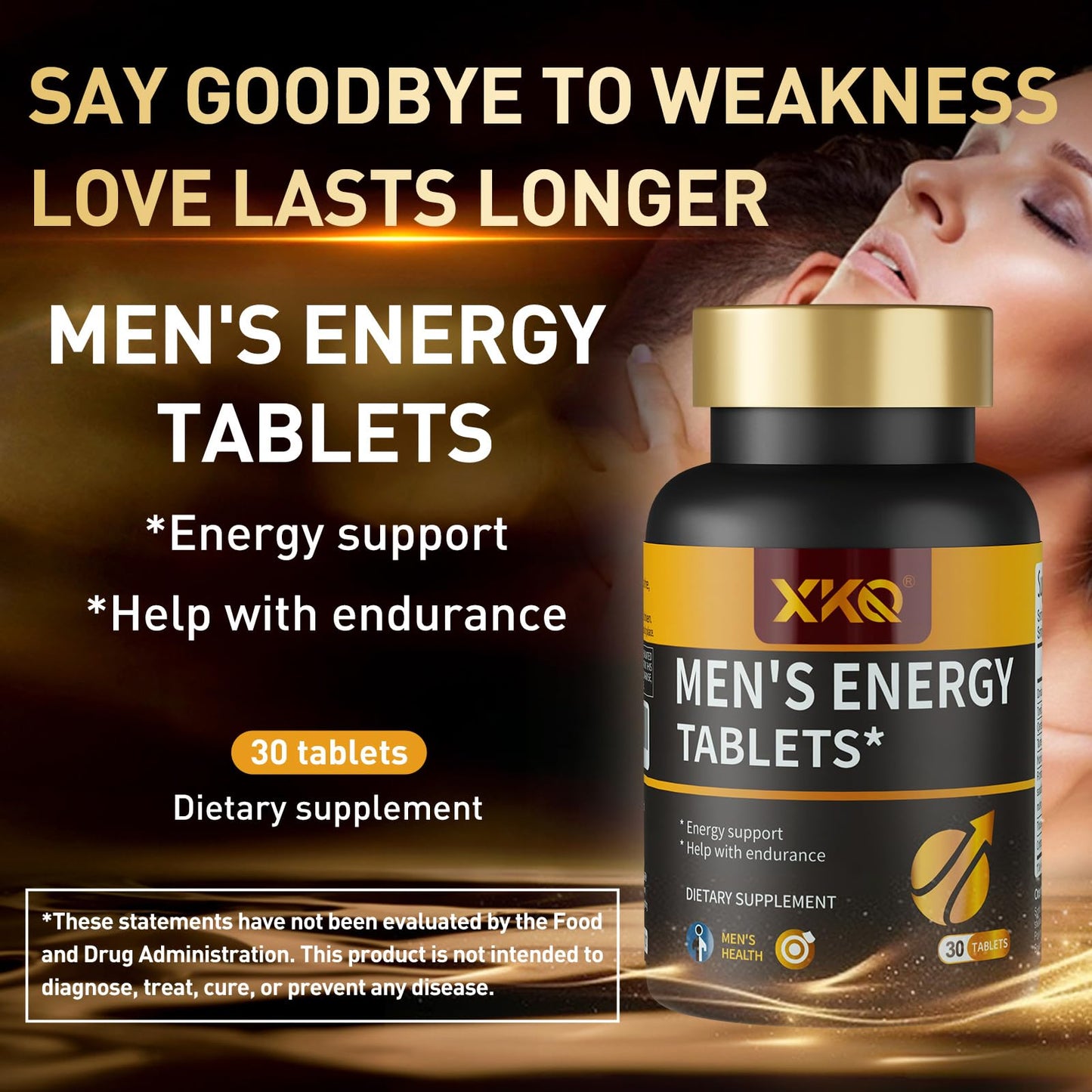 XKQ Vitality Supplement – Daily Energy & Performance Formula for Adult Men, 30 Tablets