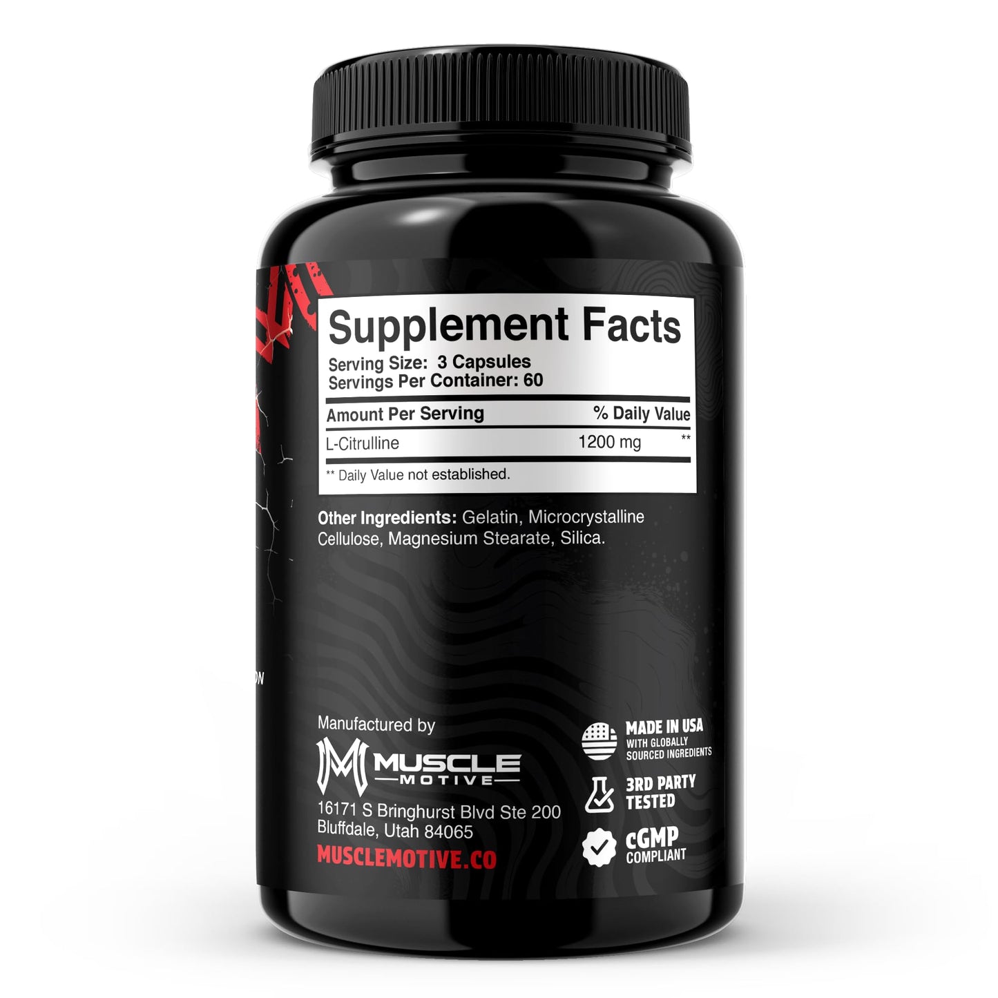 Muscle Motive Nitric Oxide Supplement Capsule 180 Count