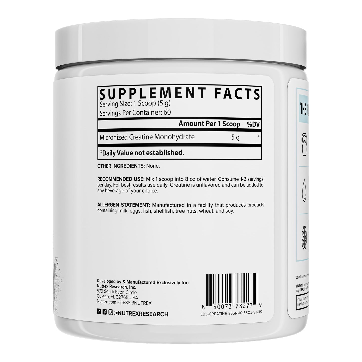 Nutrex Research Creatine Monohydrate Powder 10.58 Ounce