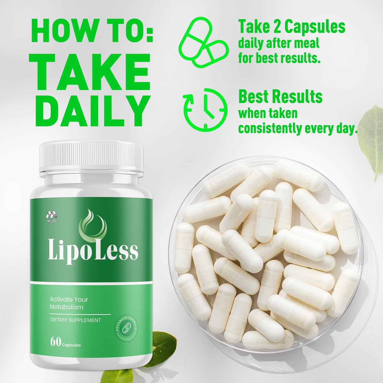 MJO LipoLess Capsules, 180 Capsules