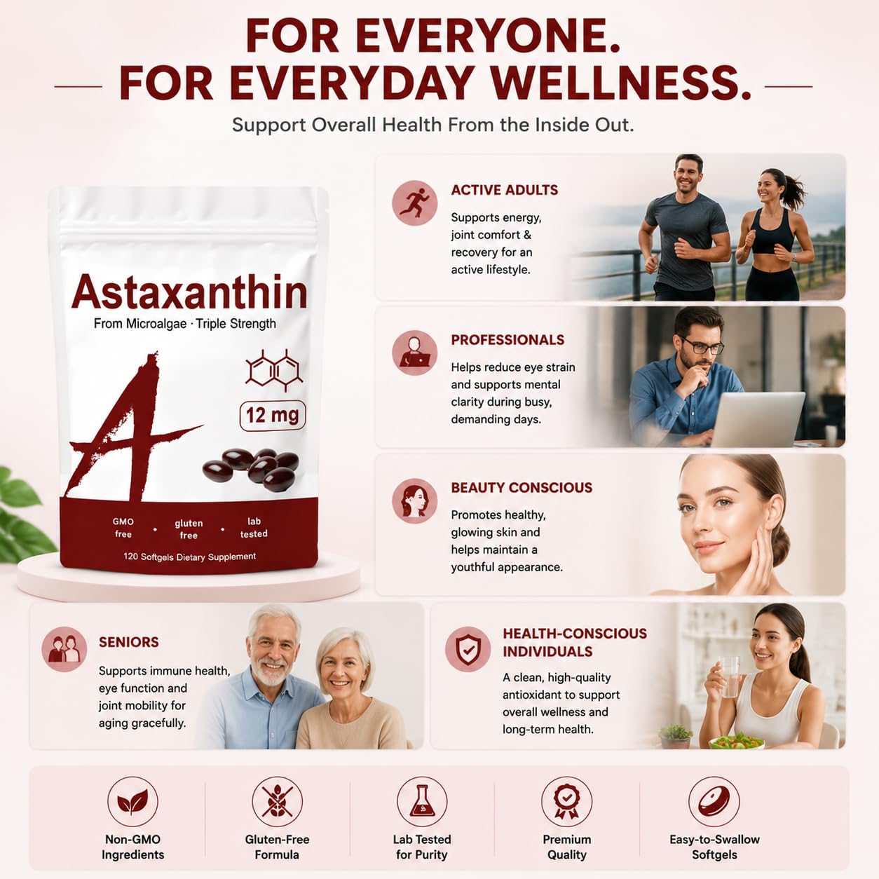 Rulinal Zions Organic Astaxanthin 12mg Capsule, 1 Bottle