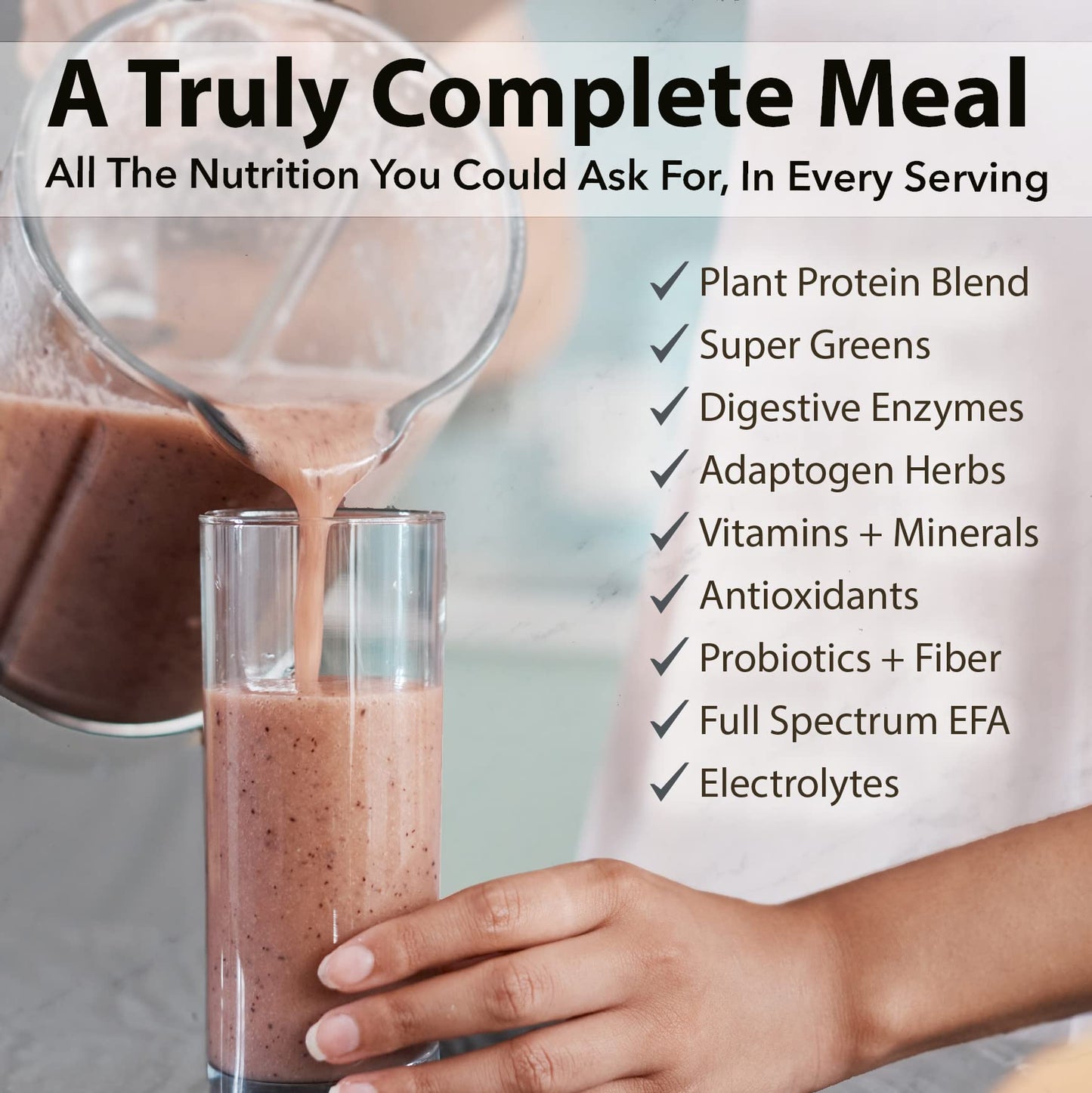 PlantFusion Complete Meal Replacement Shake Powder, Chocolate Caramel, 15.9 oz