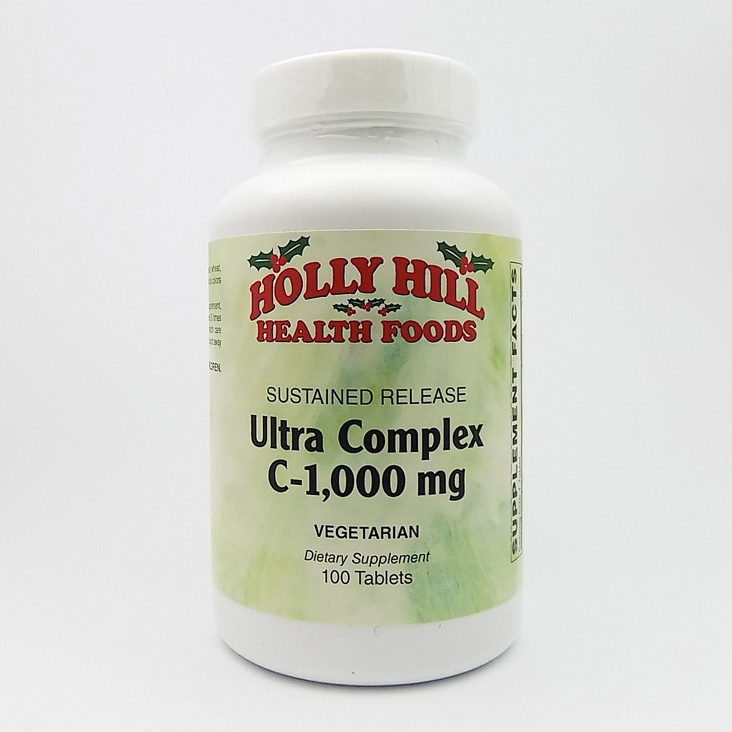 Holly Hill Health Foods Ultra Complex C 1000 mg Vegetarian Tablets, 100 Tablets