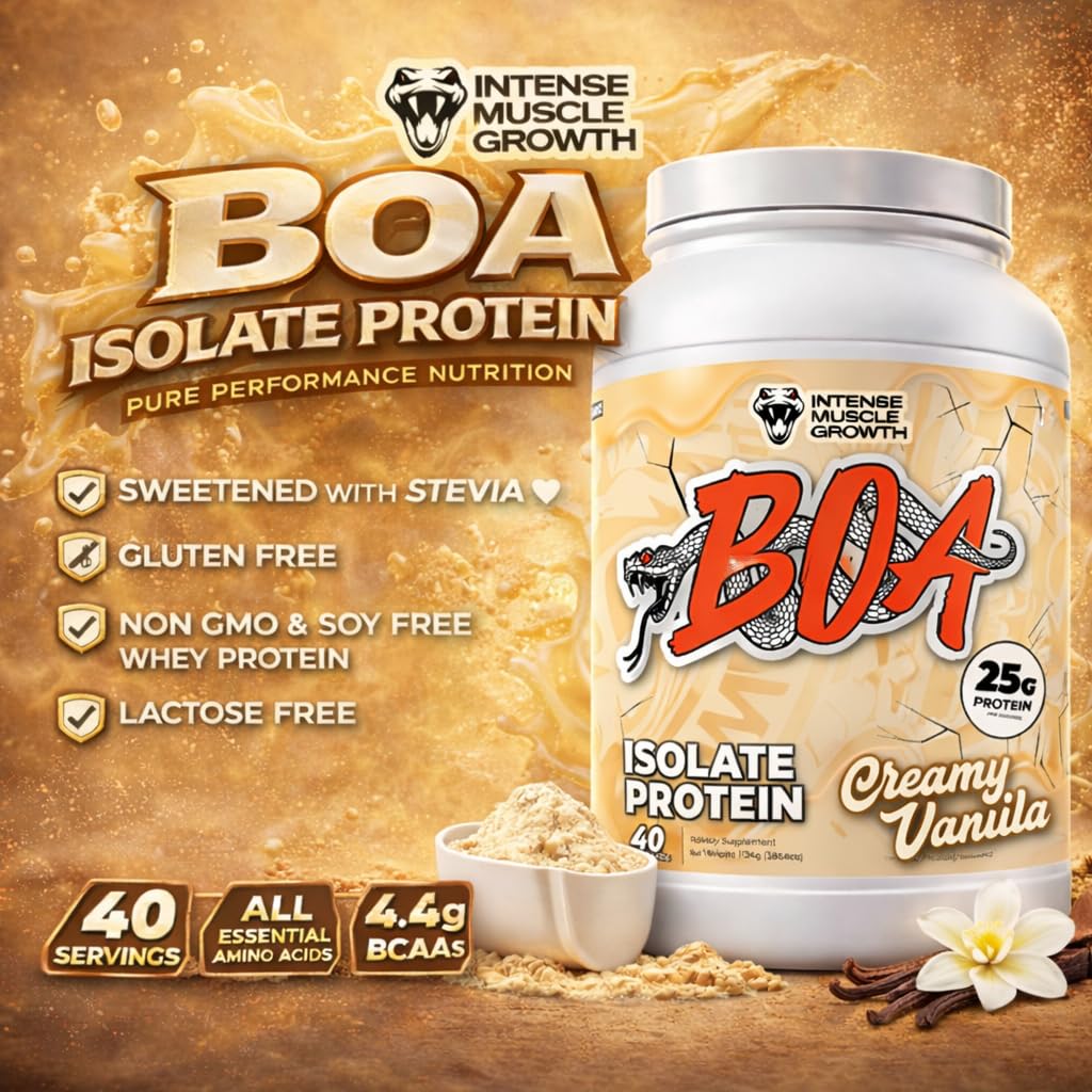 BOA Whey Protein Isolate Powder - 40 Servings