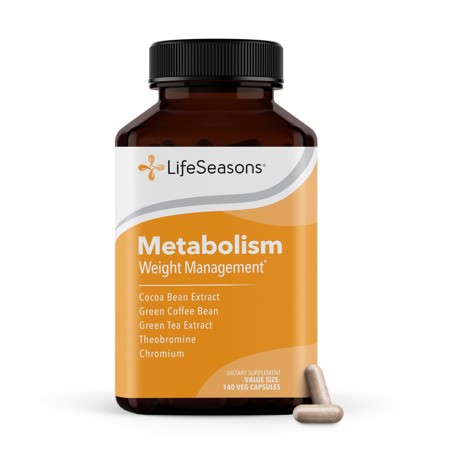 LifeSeasons Metabolism Weight Control Support & Energy Boosting Supplement 140 Capsules