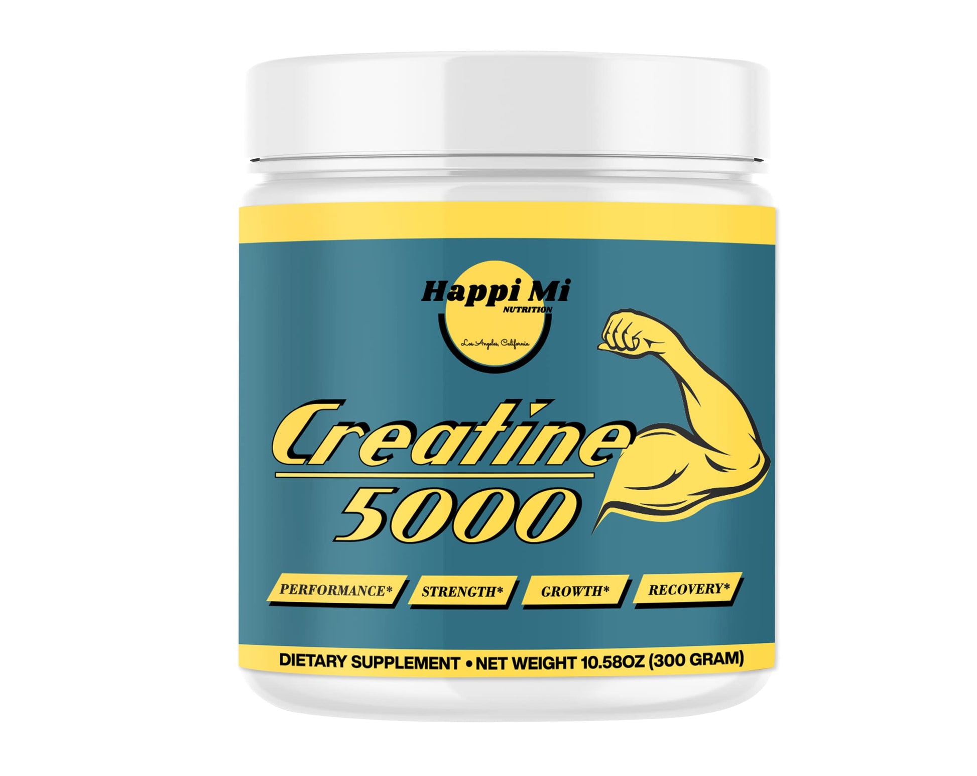 Happi Mi Nutrition Micronized Creatine Monohydrate Powder, Unflavored, 60 Servings