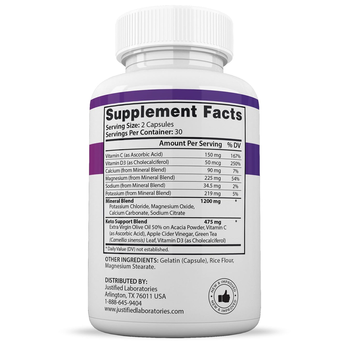 Justified Laboratories F1 Extreme 1675mg Capsules, 60 Count