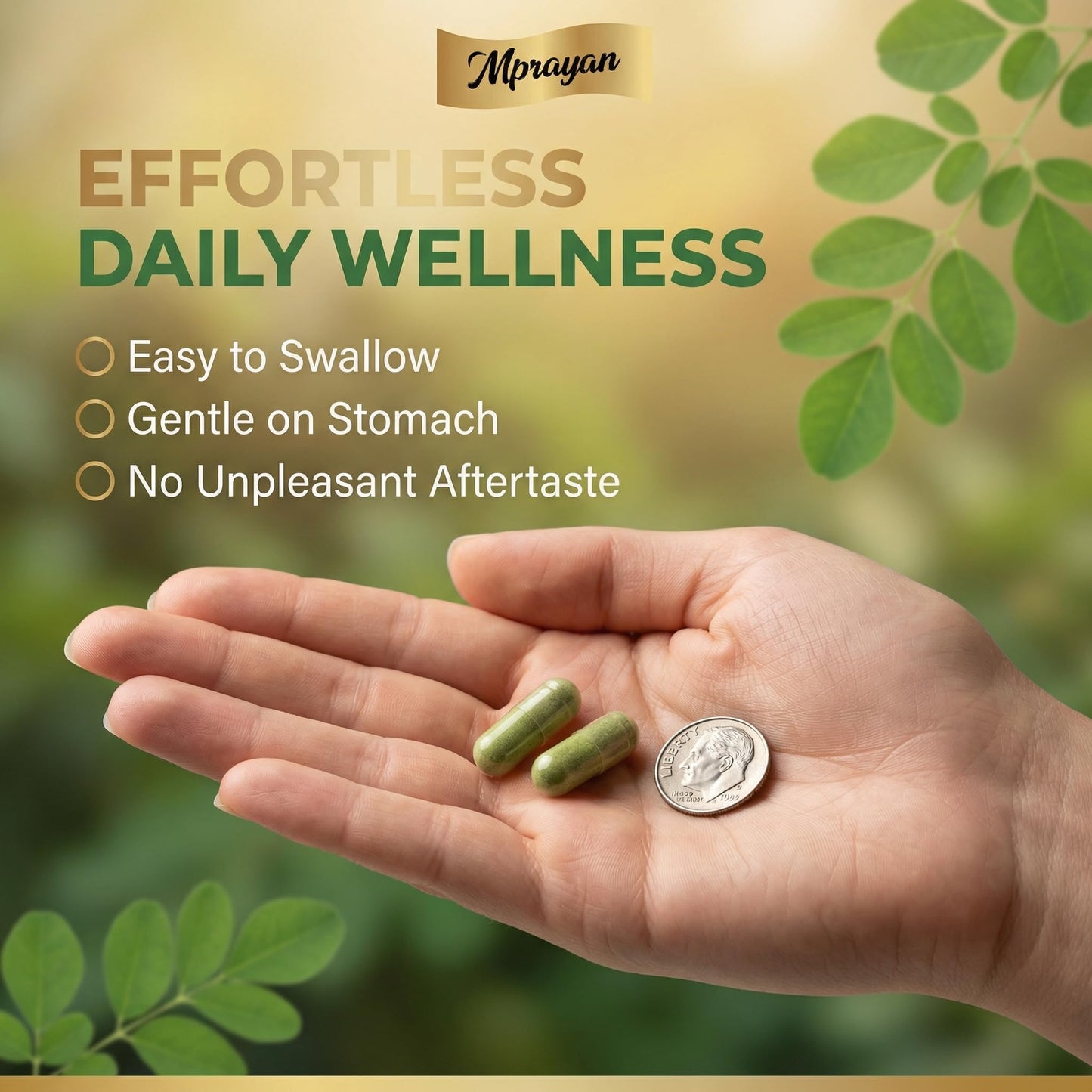 MPRAYAN Moringa Capsules, 60 Veg Capsules