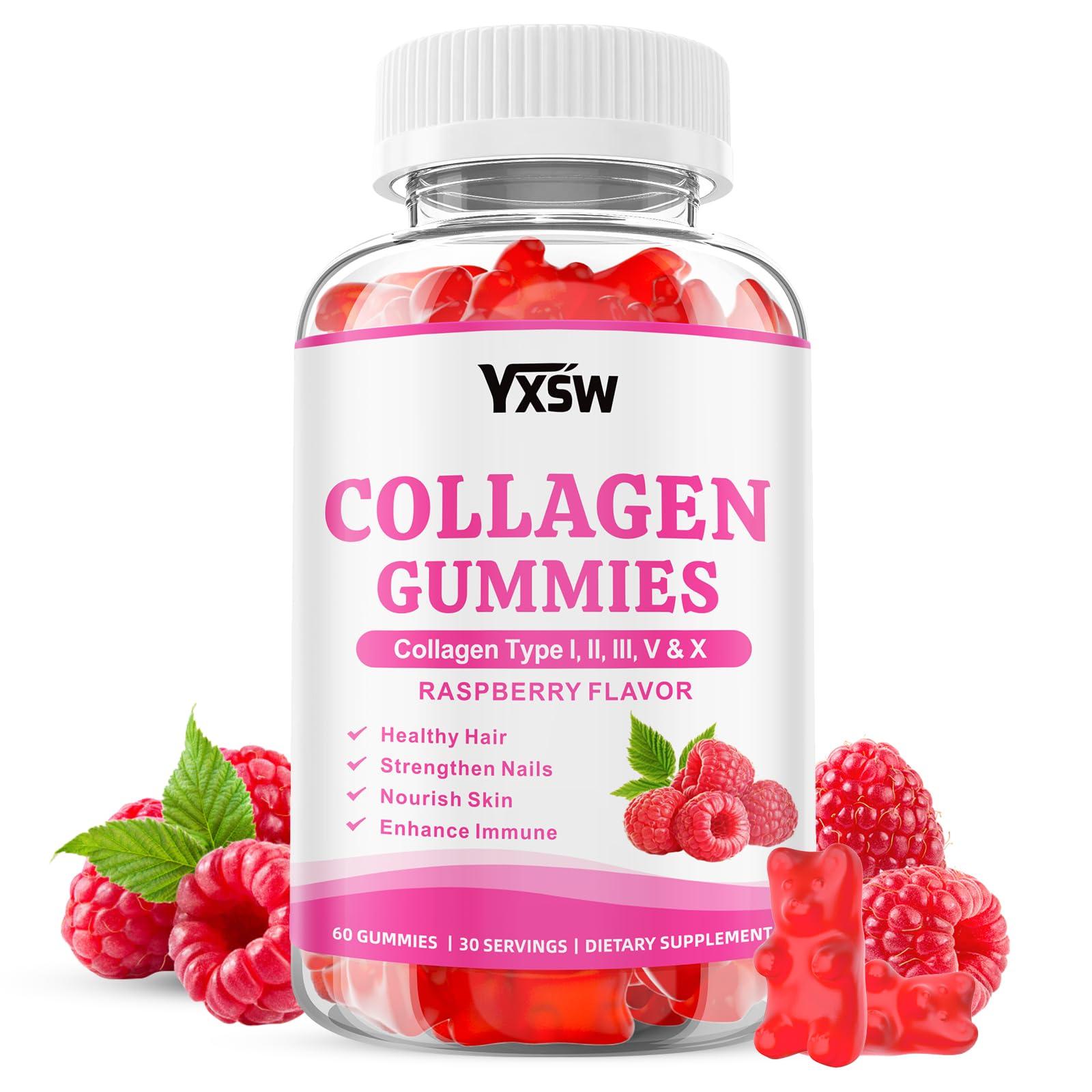 YXSW Collagen Gummies, 60 Count
