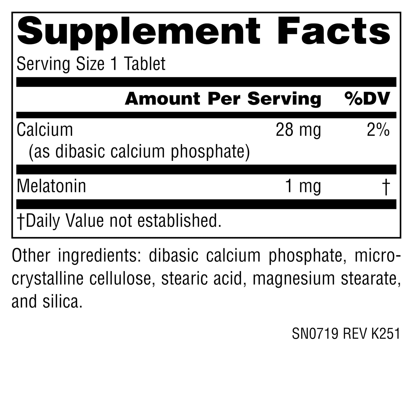 Source Naturals Melatonin 1 mg Tablet, 100 Tablets