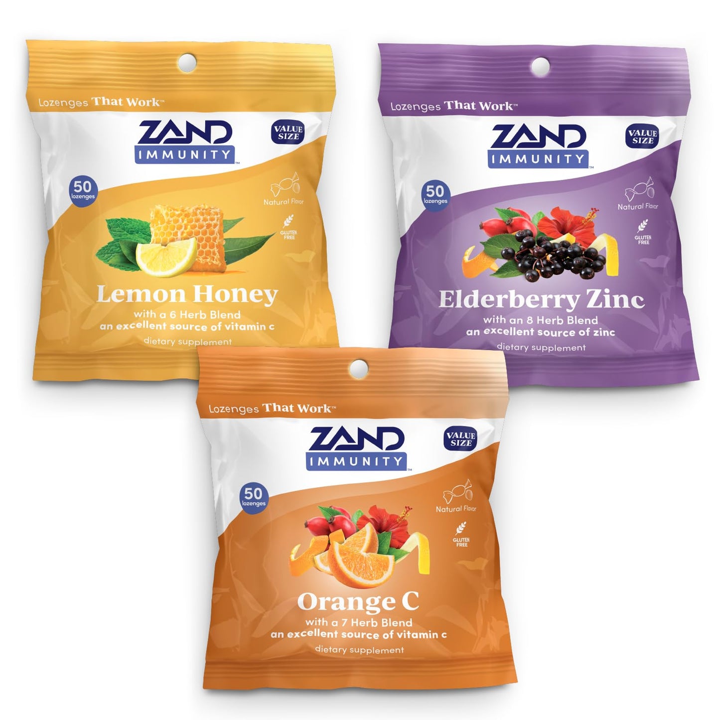 ZAND Immunity Variety 3 Pack Lozenges, 50-Count