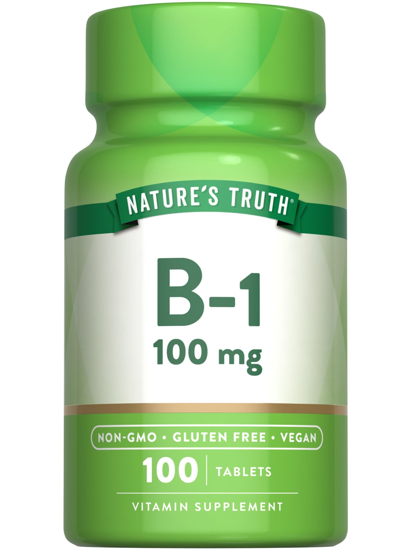 Nature's Truth Vitamin B1 100mg (Thiamine) Tablet, 100 Count