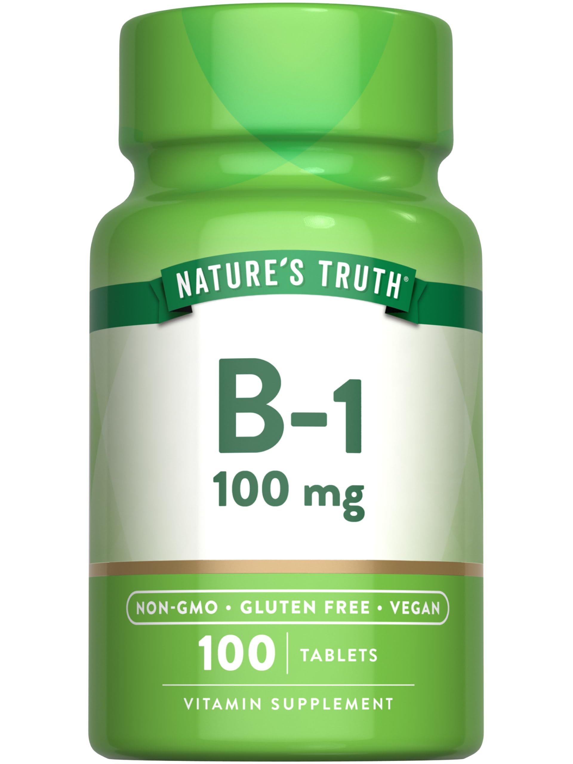 Nature's Truth Vitamin B1 100mg (Thiamine) Tablet, 100 Count