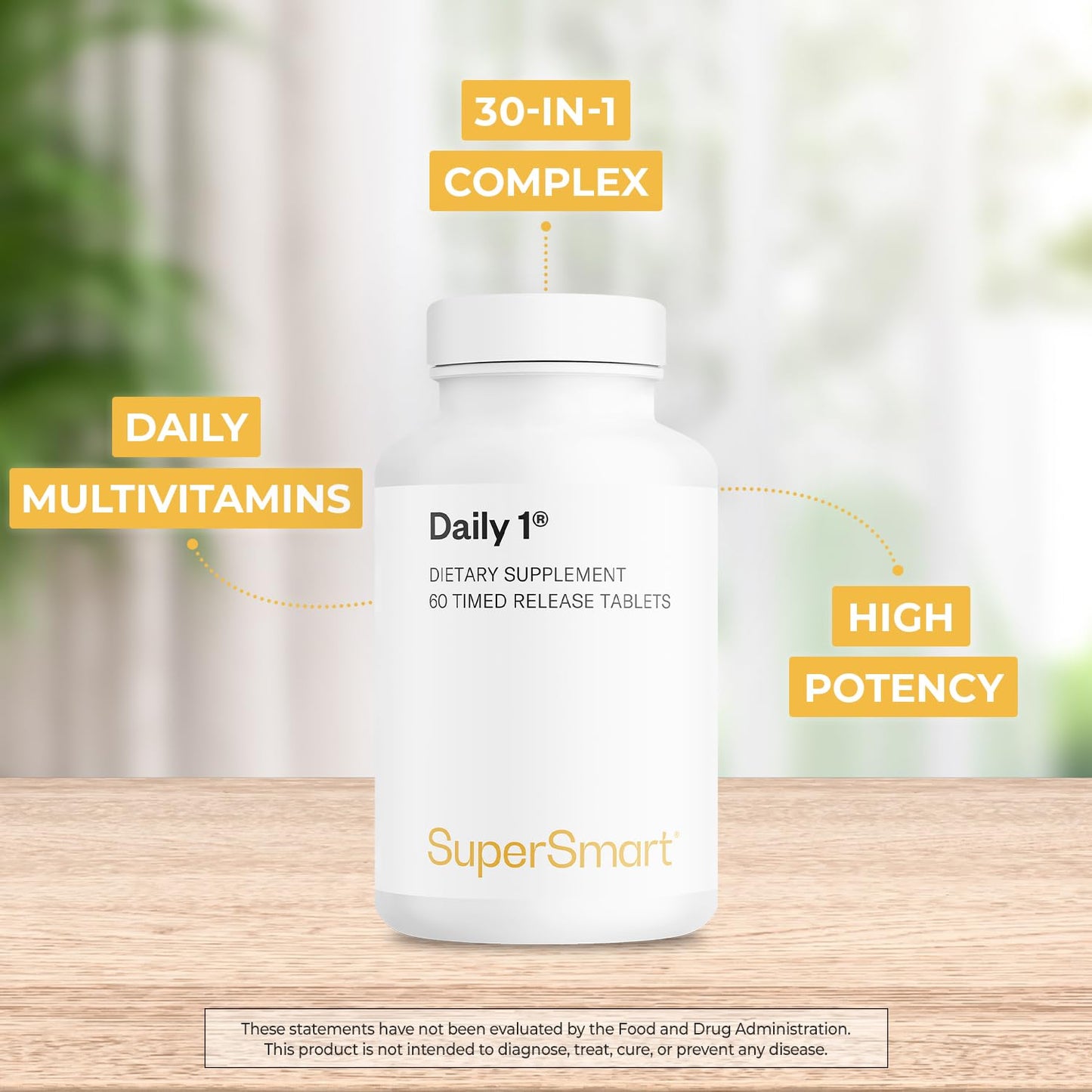 Supersmart Daily 1 Timed Release Multivitamin Supplement for Women & Men Tablet, 60 Tablets